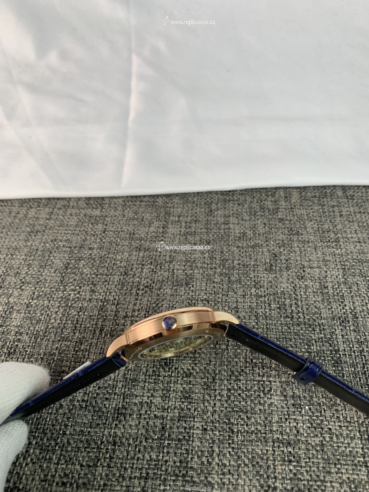 Replica A. Lange & Sohne Mens Saxonia Thin Pink Gold 211.088