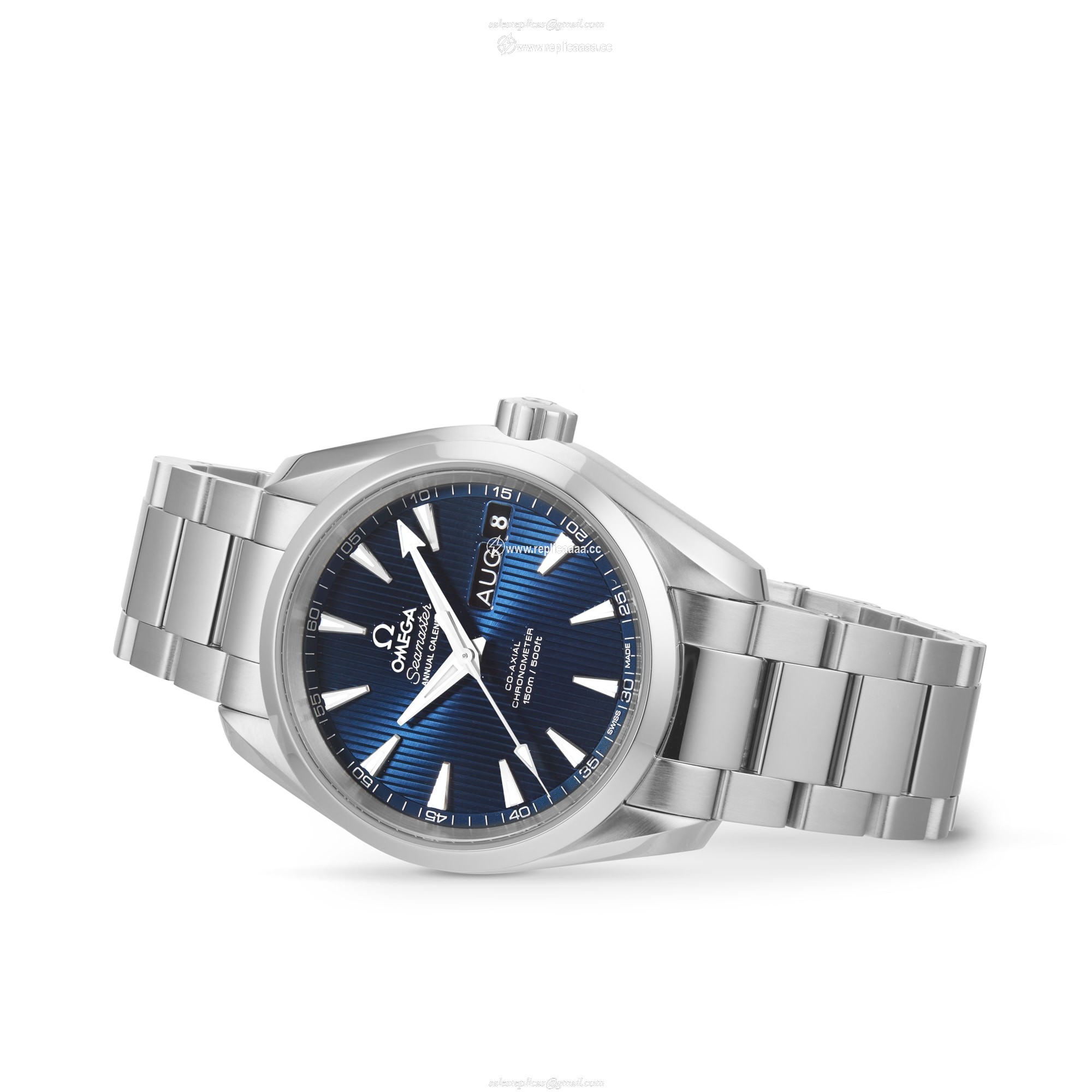 Replica Omega Seamaster Aqua Terra 150m Co-Axial Annual Calendar 38.5mm Mens details O23110392203001 2 Replica Omega Seamaster Aqua Terra 150m Co-Axial Annual Calendar 38.5mm Mens details O23110392203001