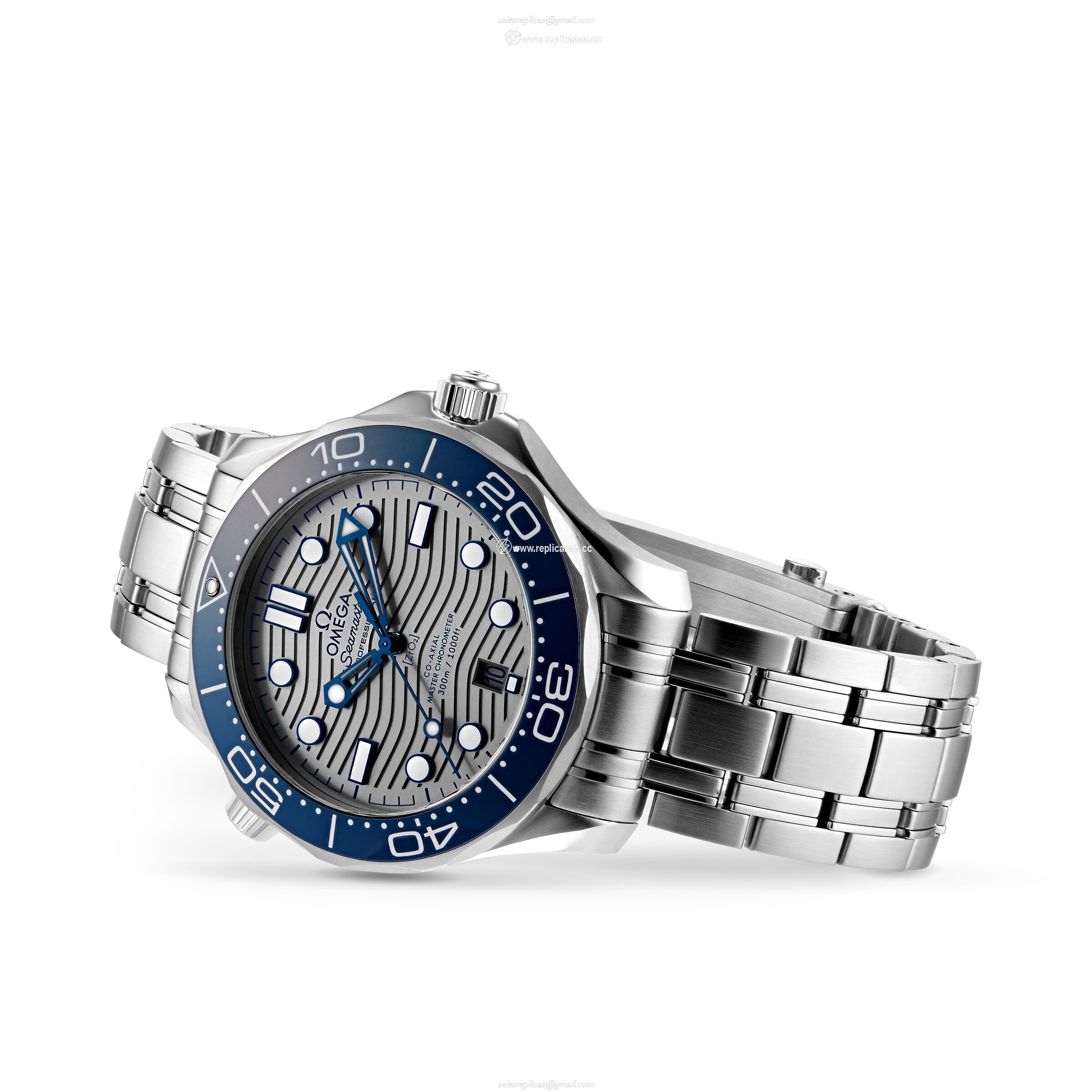 Replica Omega Seamaster Diver 300 Co-Axial Mens details O21030422006001