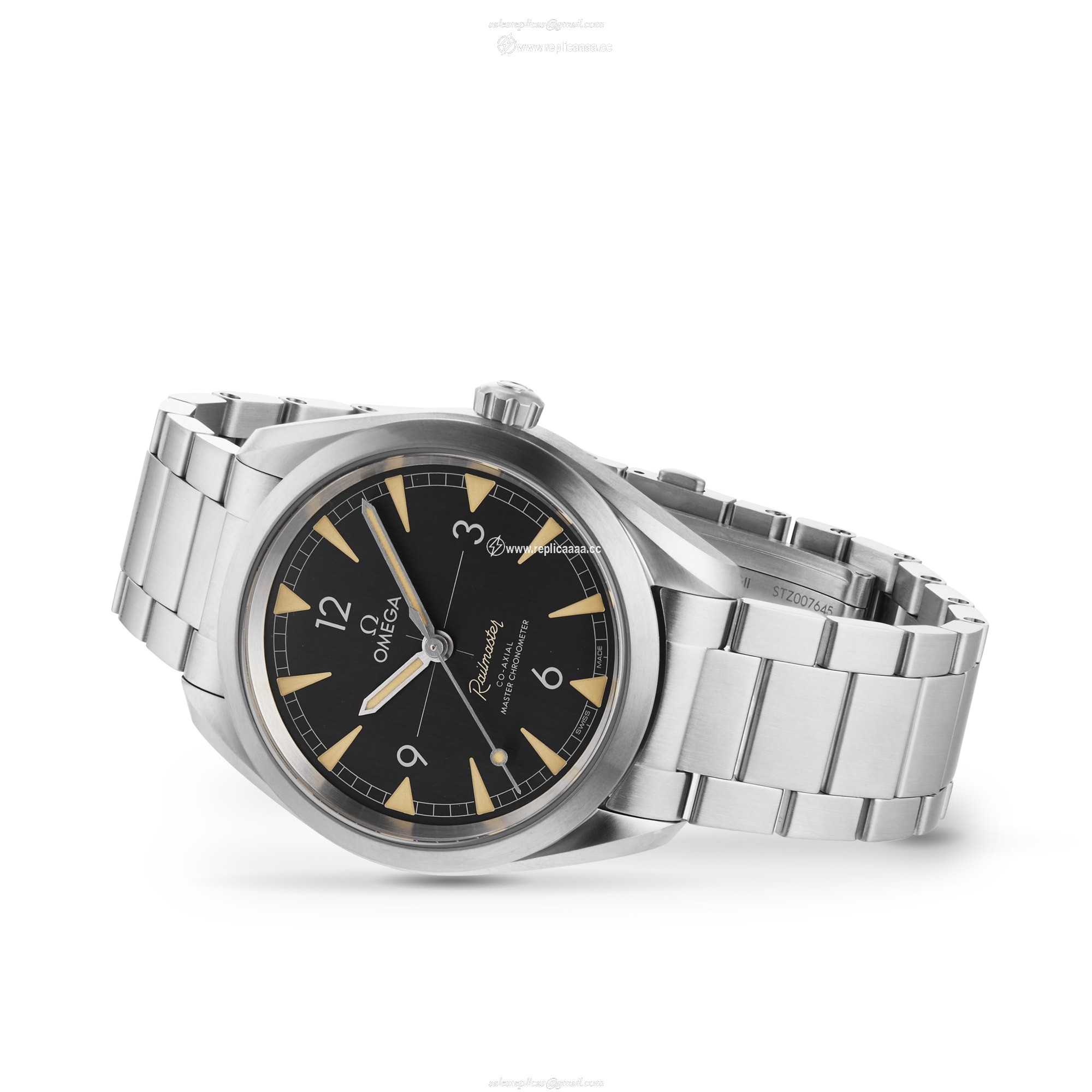 Replica Omega Seamaster Railmaster Mens 40mm Co-Axial Master Chronometer Bracelet details O22010402001001 2 Replica Omega Seamaster Railmaster Mens 40mm Co-Axial Master Chronometer Bracelet details O22010402001001