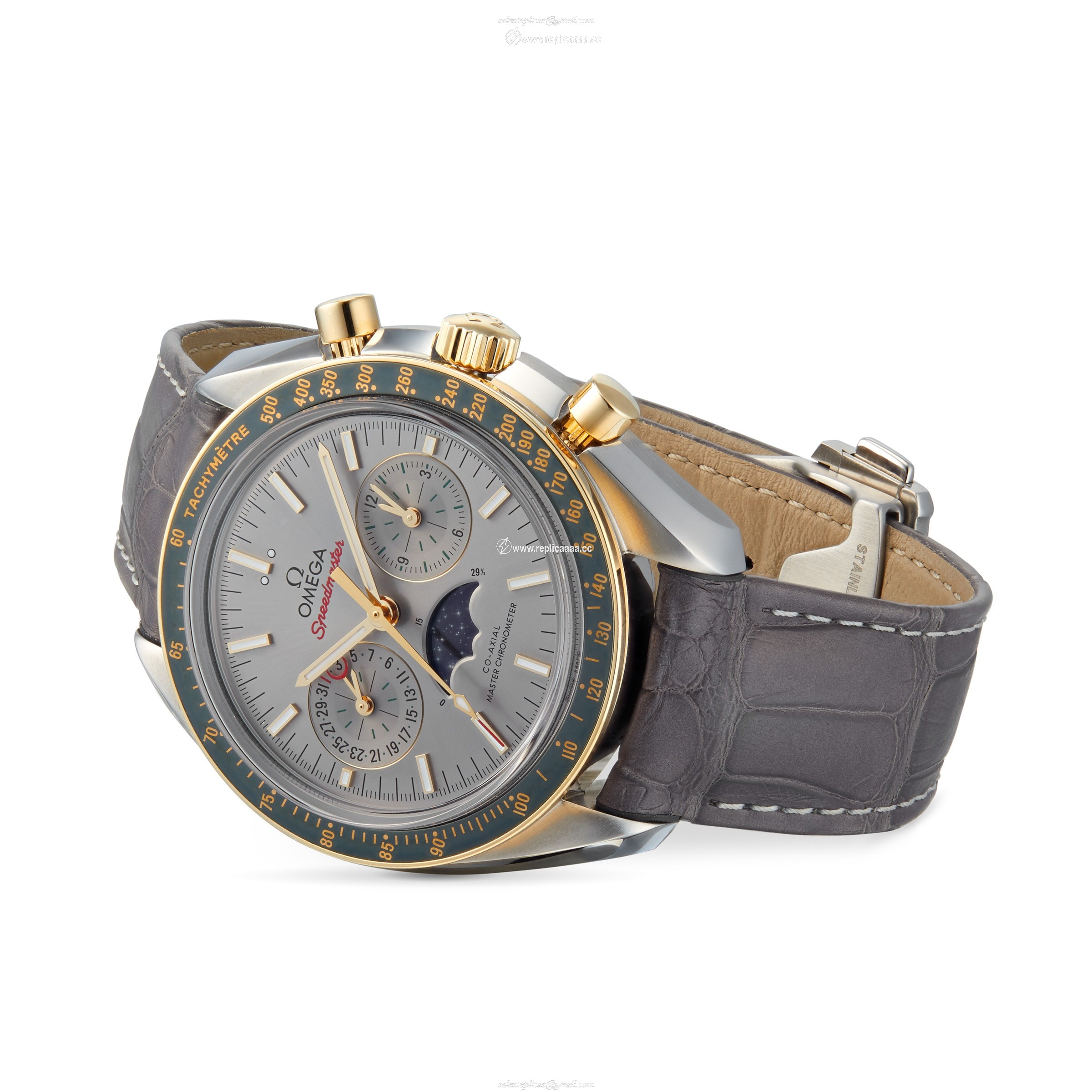 Replica Omega Speedmaster Moonwatch Co-Axial Moonphase 44mm Mens details O30423445206001 2 Replica Omega Speedmaster Moonwatch Co-Axial Moonphase 44mm Mens details O30423445206001
