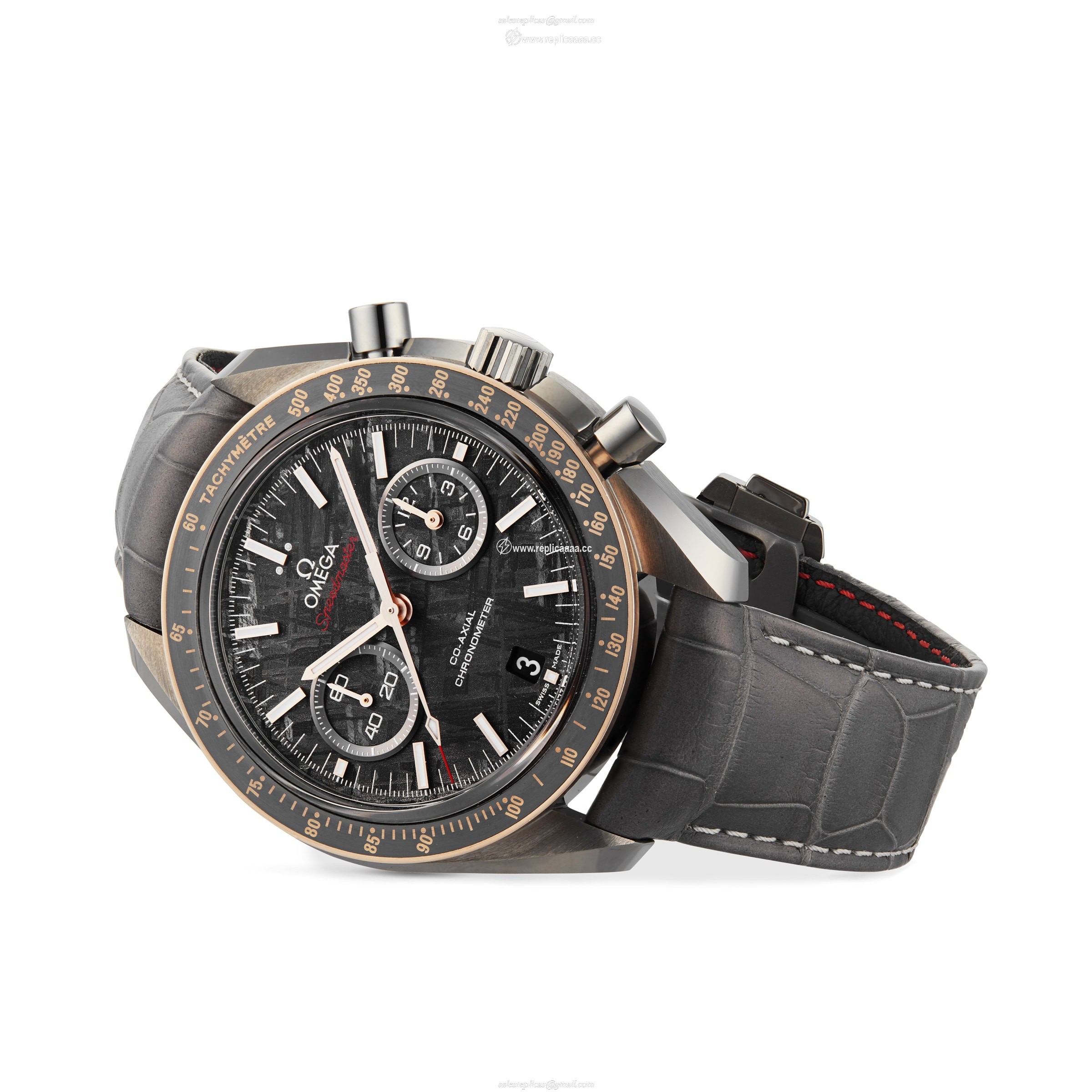 Replica Omega Speedmaster 'Grey Side of the Moon Meteorite' Mens details O31163445199001