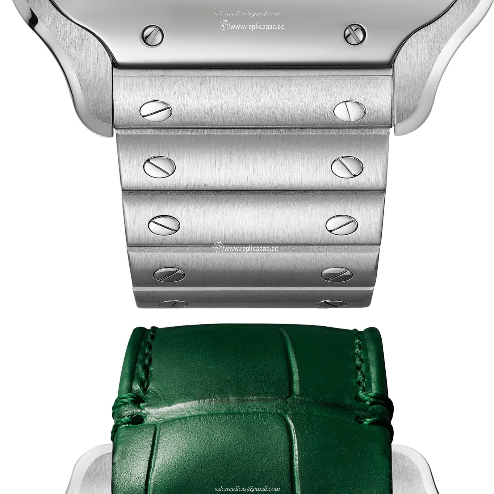 Replica Cartier Santos details skeleton large model Manufacture mechanical movement with manual winding WHSA0028