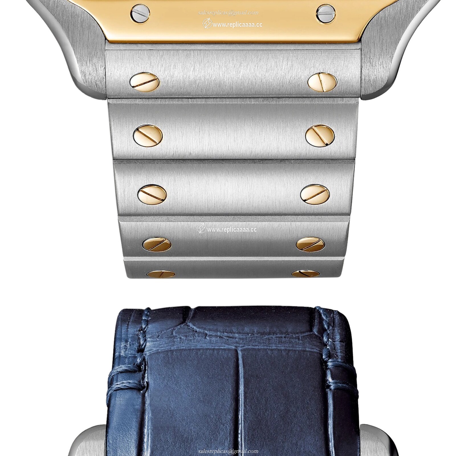 Replica Cartier Santos De Cartier details Large Model Manual Winding Steel Case Yellow Gold WHSA0019