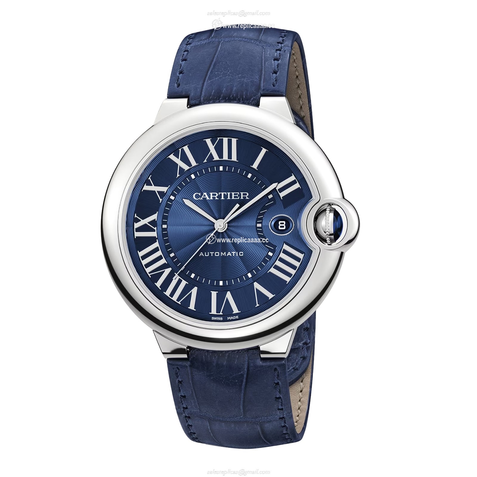 Replica Cartier Ballon Bleu de Cartier details 42 mm. Mechanical movement with automatic winding caliber 1847 MC. WSBB0027 2 Replica Cartier Ballon Bleu de Cartier details 42 mm. Mechanical movement with automatic winding caliber 1847 MC. WSBB0027