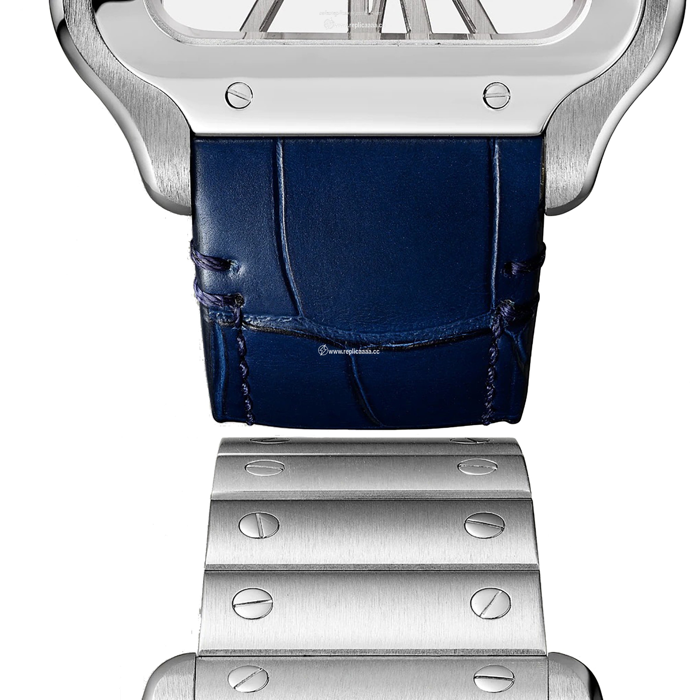 Replica Cartier Santos De Cartier details Large Model Hand-Wound Mechanical Movement Steel WHSA0015 2 Replica Cartier Santos De Cartier details Large Model Hand-Wound Mechanical Movement Steel WHSA0015