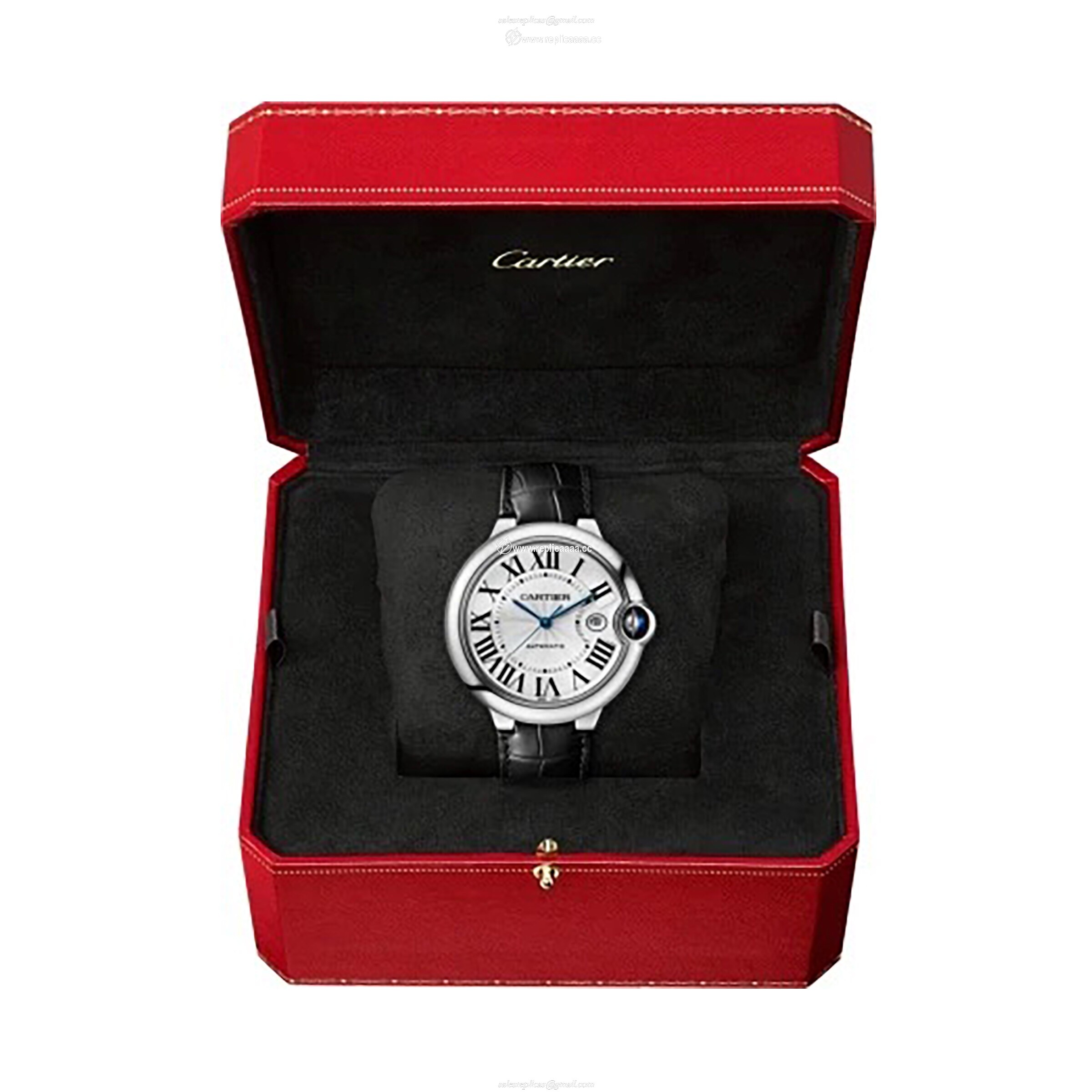 Replica Cartier Ballon Bleu De Cartier details 42mm Steel Leather WSBB0026 2 Replica Cartier Ballon Bleu De Cartier details 42mm Steel Leather WSBB0026