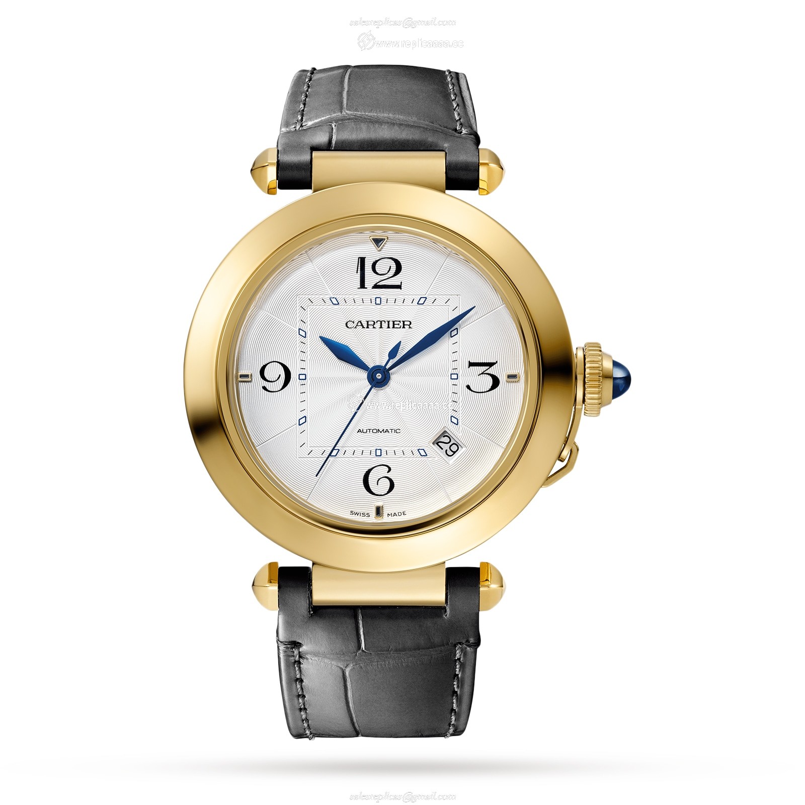 Replica Cartier Pasha De Cartier details 41mm Automatic Movement Yellow Gold 2 Interchangeable Leather Straps WGPA0007 2 Replica Cartier Pasha De Cartier details 41mm Automatic Movement Yellow Gold 2 Interchangeable Leather Straps WGPA0007