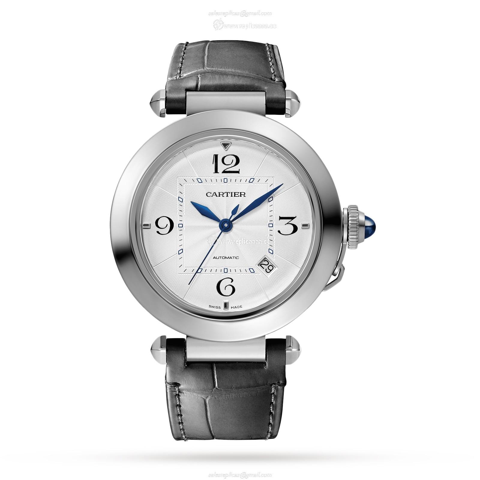 Replica Cartier Pasha De Cartier details 41mm Automatic Movement Steel 2 Interchangeable Leather Straps WSPA0010 2 Replica Cartier Pasha De Cartier details 41mm Automatic Movement Steel 2 Interchangeable Leather Straps WSPA0010