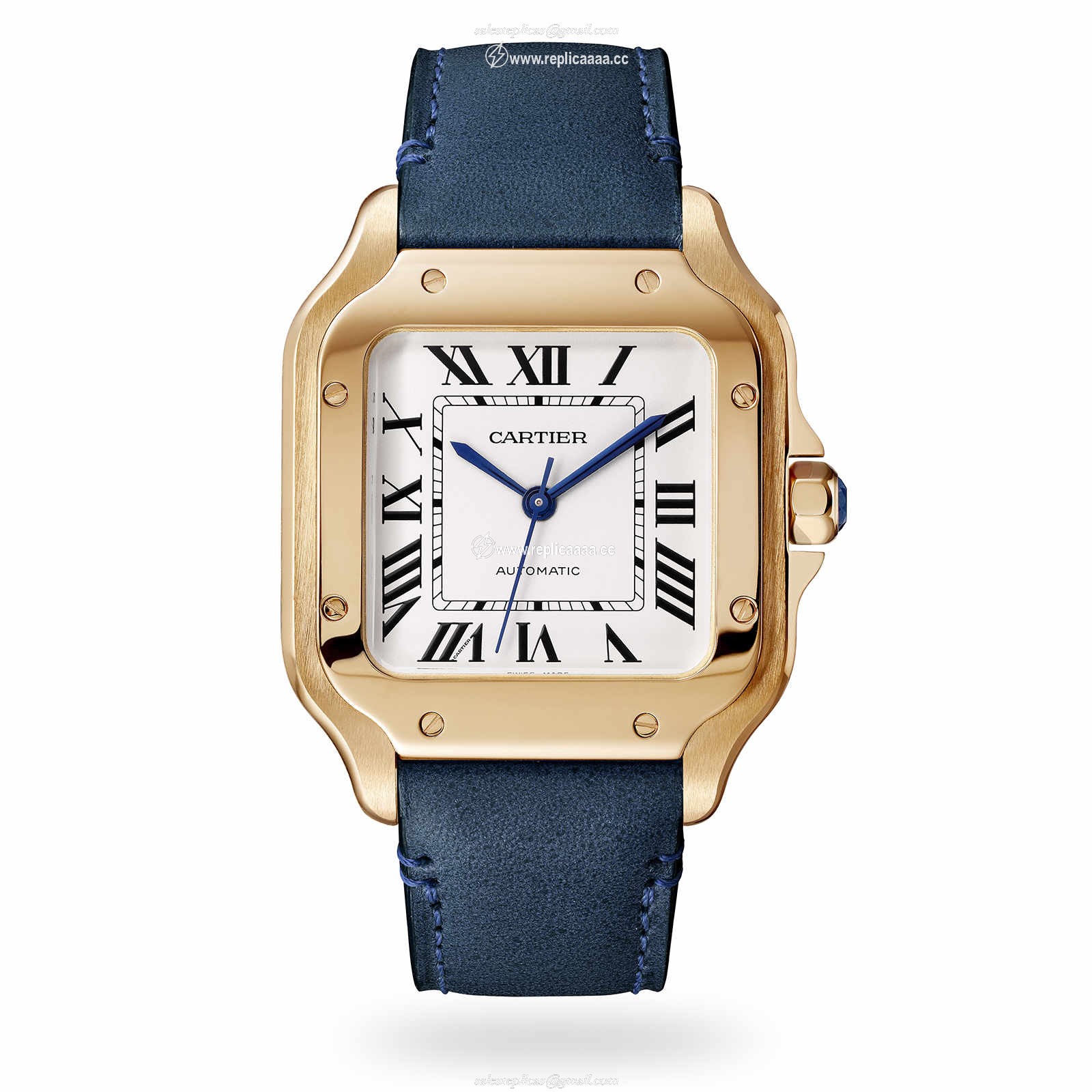 Replica Cartier Santos De Cartier details Medium Model Automatic Movement Rose Gold 2 Interchangeable Leather Bracelets WGSA0028 2 Replica Cartier Santos De Cartier details Medium Model Automatic Movement Rose Gold 2 Interchangeable Leather Bracelets WGSA0028