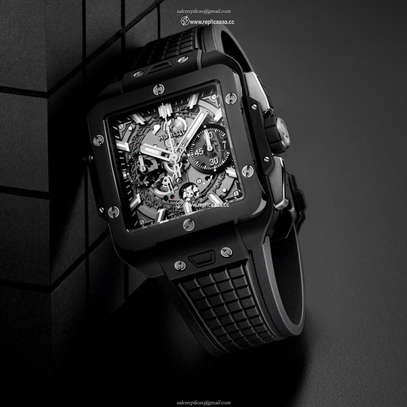 Replica Hublot Square Bang Unico Black Magic 42mm 821.CI.0170.RX 2 Replica Hublot Square Bang Unico Black Magic 42mm 821.CI.0170.RX