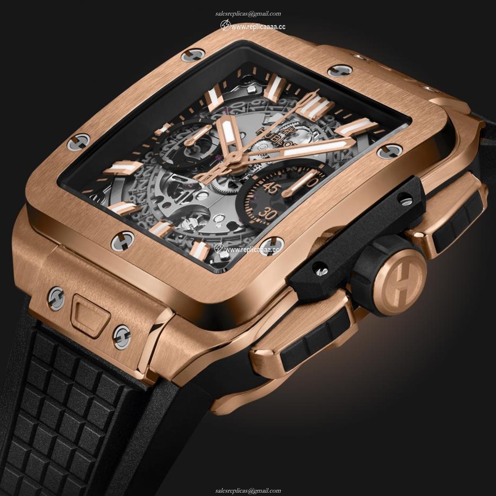 Replica Hublot Square Bang Unico King Gold 42mm Mens details 821.OX.0180.RX 2 Replica Hublot Square Bang Unico King Gold 42mm Mens details 821.OX.0180.RX