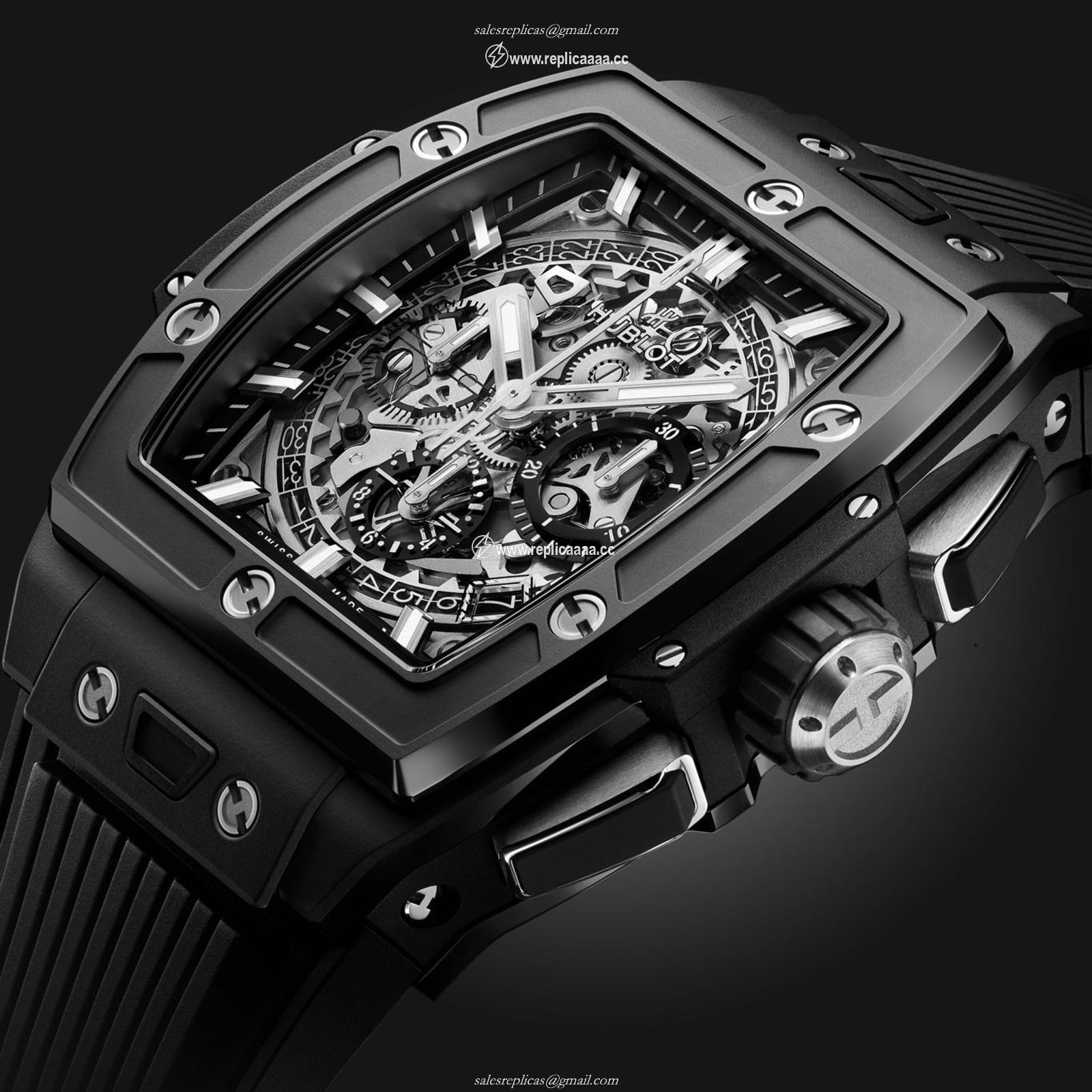 Replica Hublot Spirit Of Big Bang Black Magic 42mm Mens details Black 642.CI.0170.RX 2 Replica Hublot Spirit Of Big Bang Black Magic 42mm Mens details Black 642.CI.0170.RX