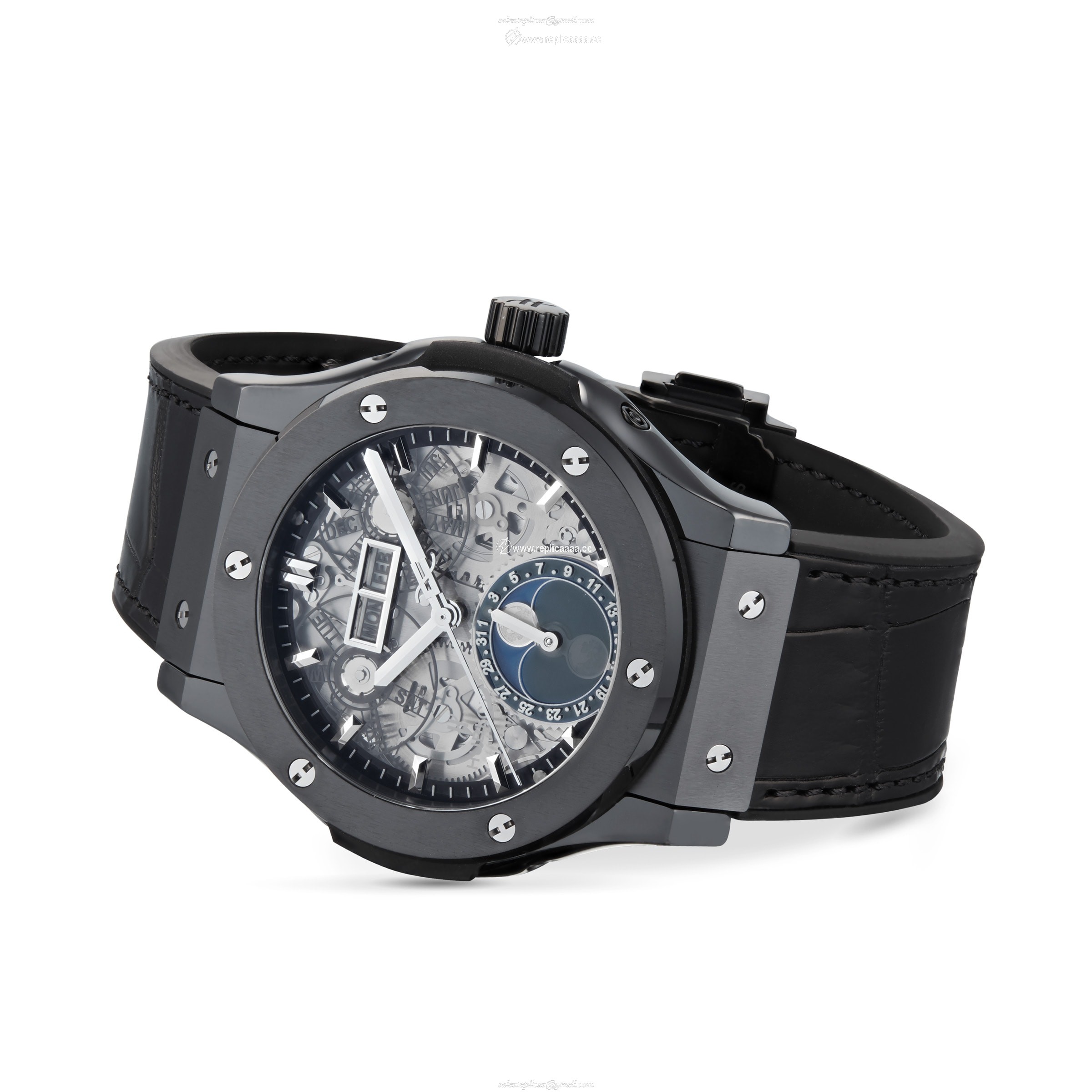 Replica Hublot Classic Fusion Aerofusion Moonphase Black Magic 42mm 547.CX.0170.LR 2 Replica Hublot Classic Fusion Aerofusion Moonphase Black Magic 42mm 547.CX.0170.LR