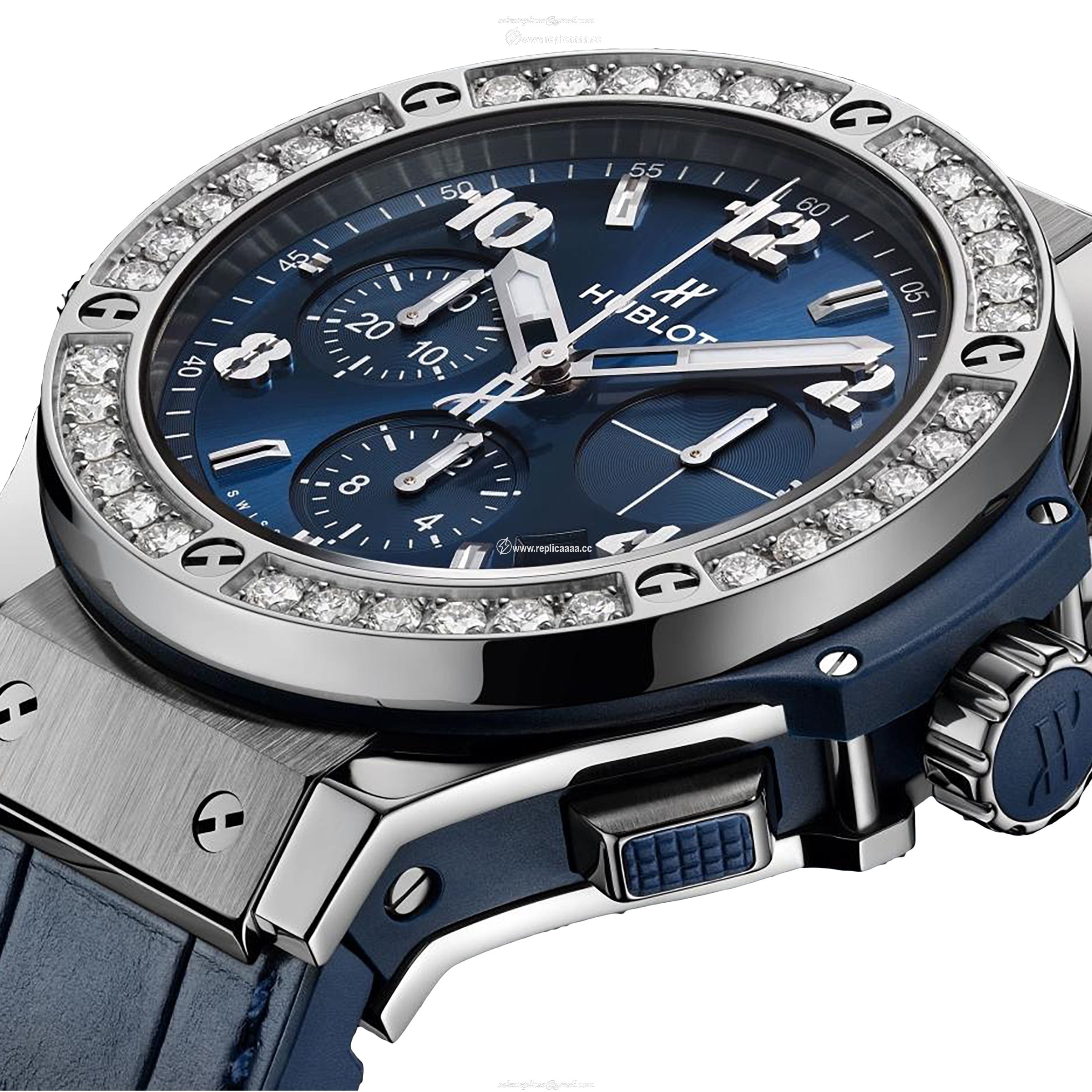 Replica Hublot Big Bang Steel Blue Diamonds 41mm Mens details 341.SX.7170.LR.1204 2 Replica Hublot Big Bang Steel Blue Diamonds 41mm Mens details 341.SX.7170.LR.1204