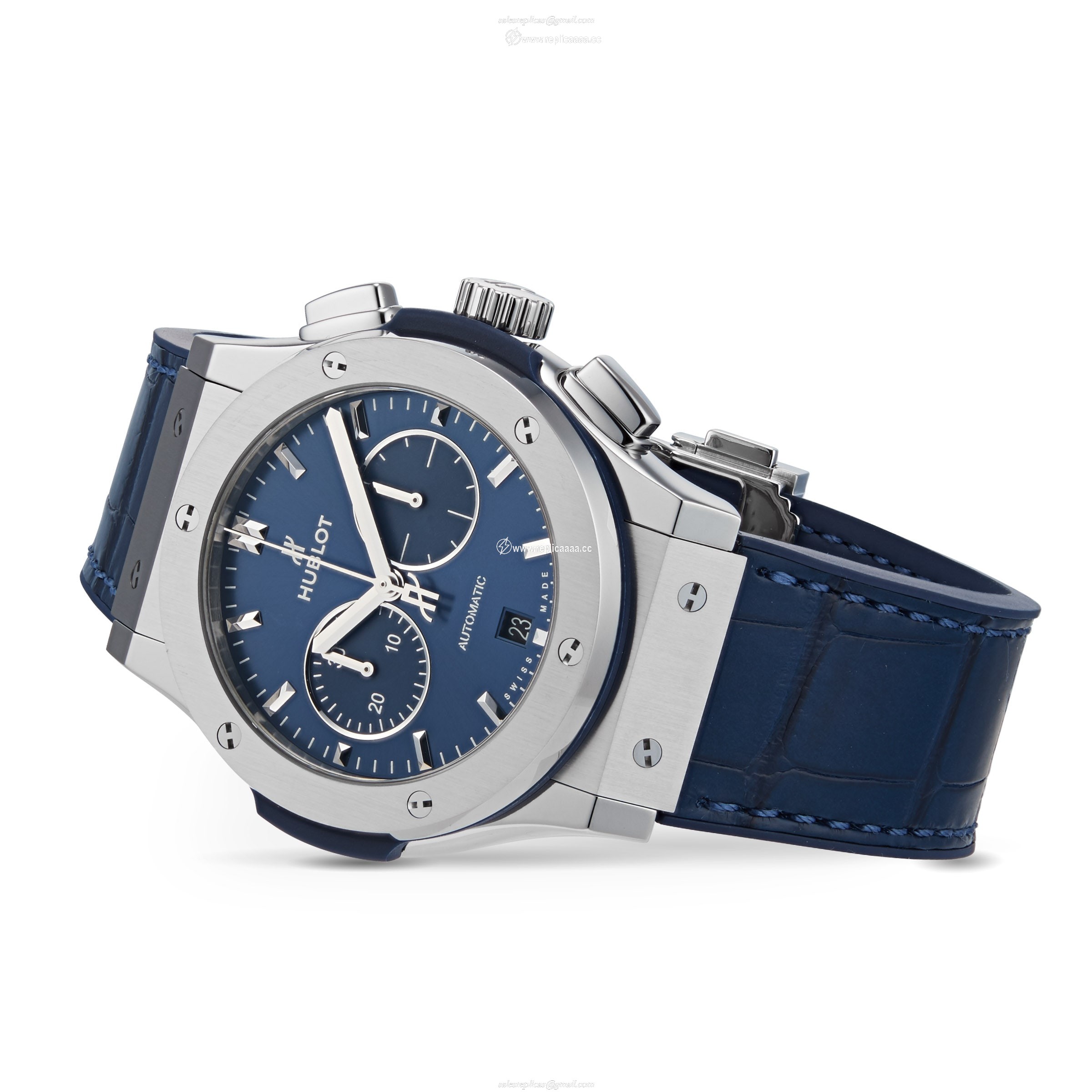 Replica Hublot Classic Fusion Blue Chronograph Titanium 42mm 541.NX.7170.LR