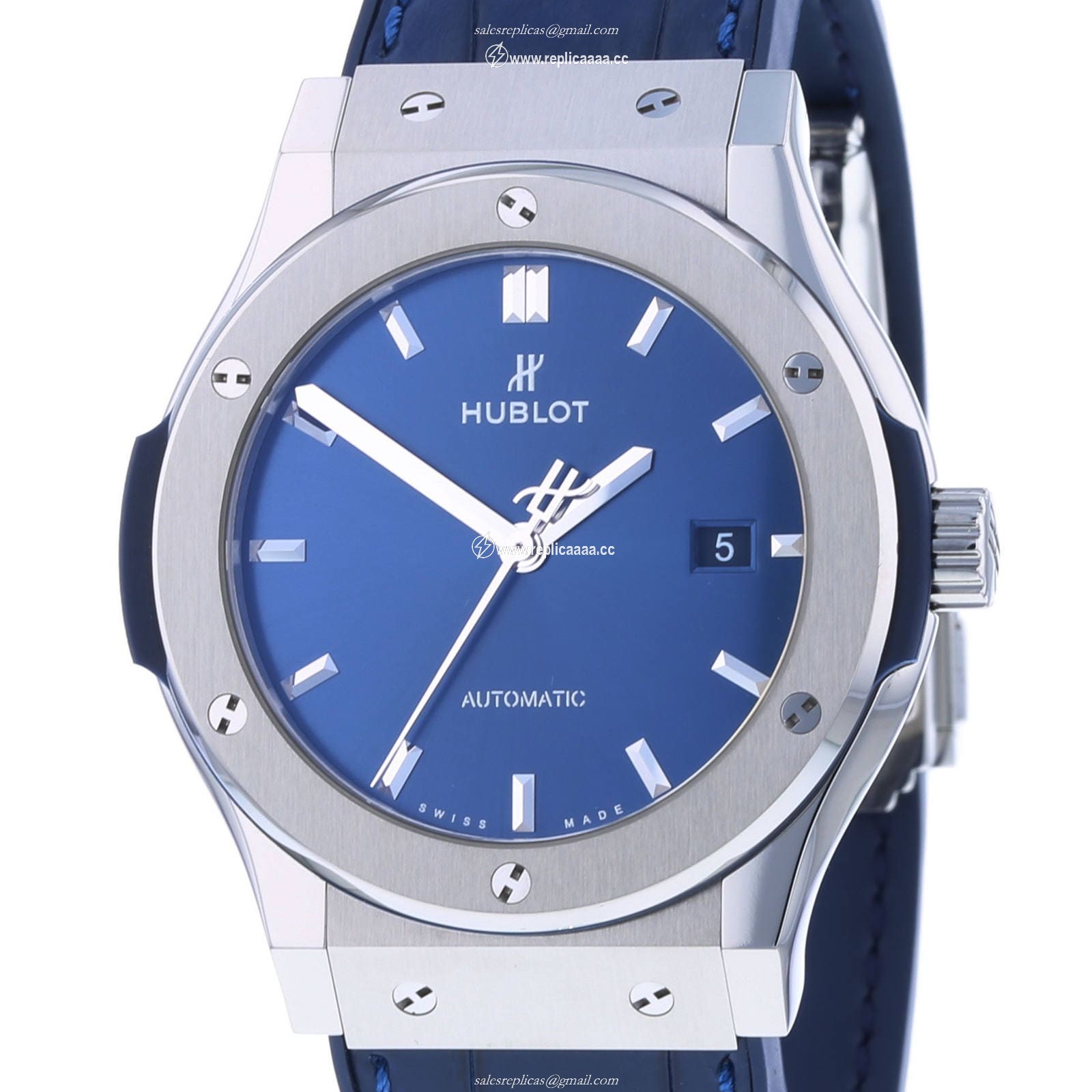 Replica Hublot Classic Fusion Blue Titanium 42mm 542.NX.7170.LR