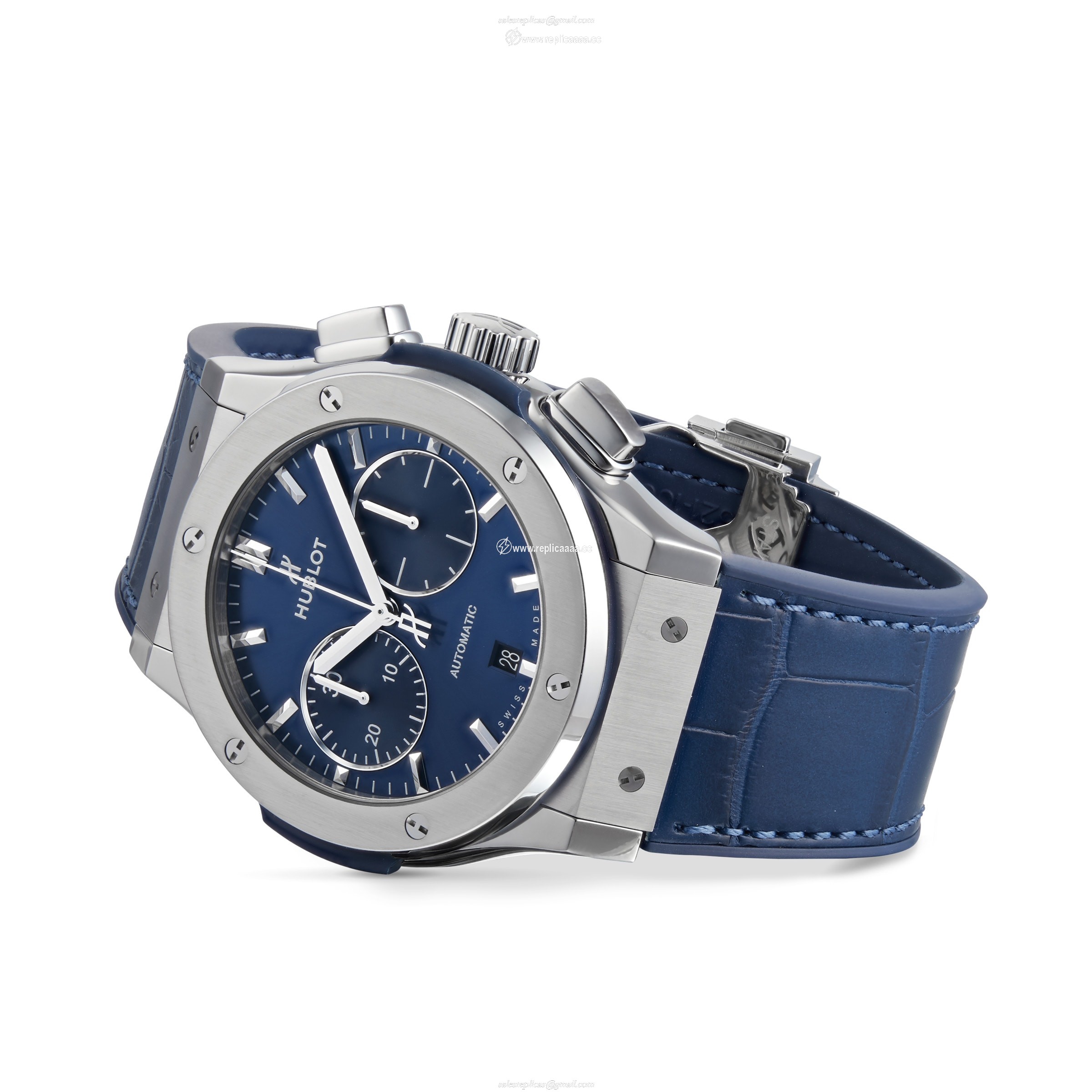 Replica Hublot Classic Fusion Blue Chronograph Titanium 45mm 521.NX.7170.LR