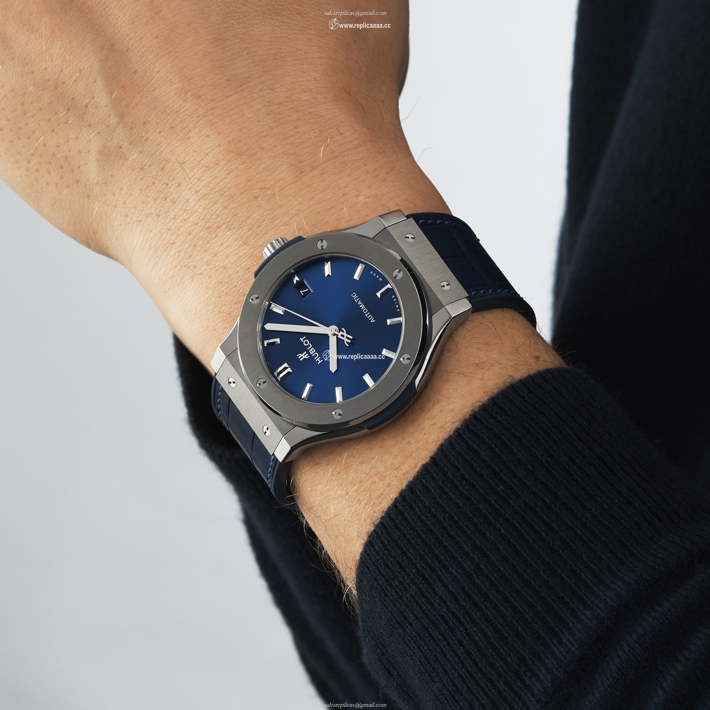 Replica Hublot Classic Fusion Blue Titanium 45mm 511.NX.7170.LR 2 Replica Hublot Classic Fusion Blue Titanium 45mm 511.NX.7170.LR