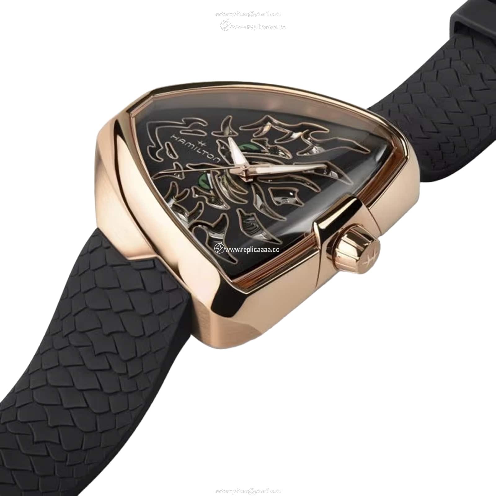 Replica Hamilton Ventura Elvis80 42mm Mens details Black H24525332 2 Replica Hamilton Ventura Elvis80 42mm Mens details Black H24525332