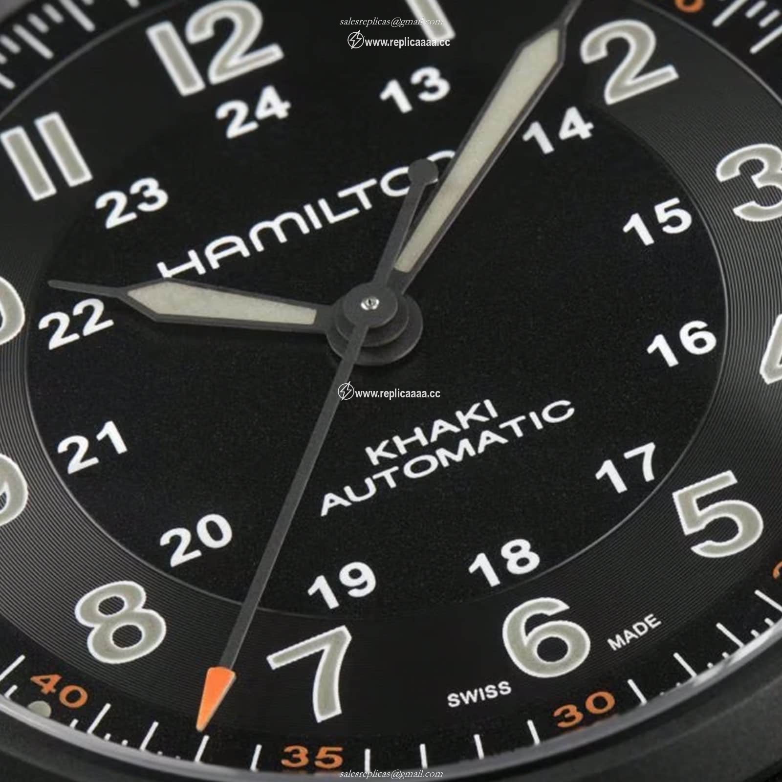 Replica Hamilton Khaki Field Titanium Automatic 42mm Mens details Black H70665130 2 Replica Hamilton Khaki Field Titanium Automatic 42mm Mens details Black H70665130
