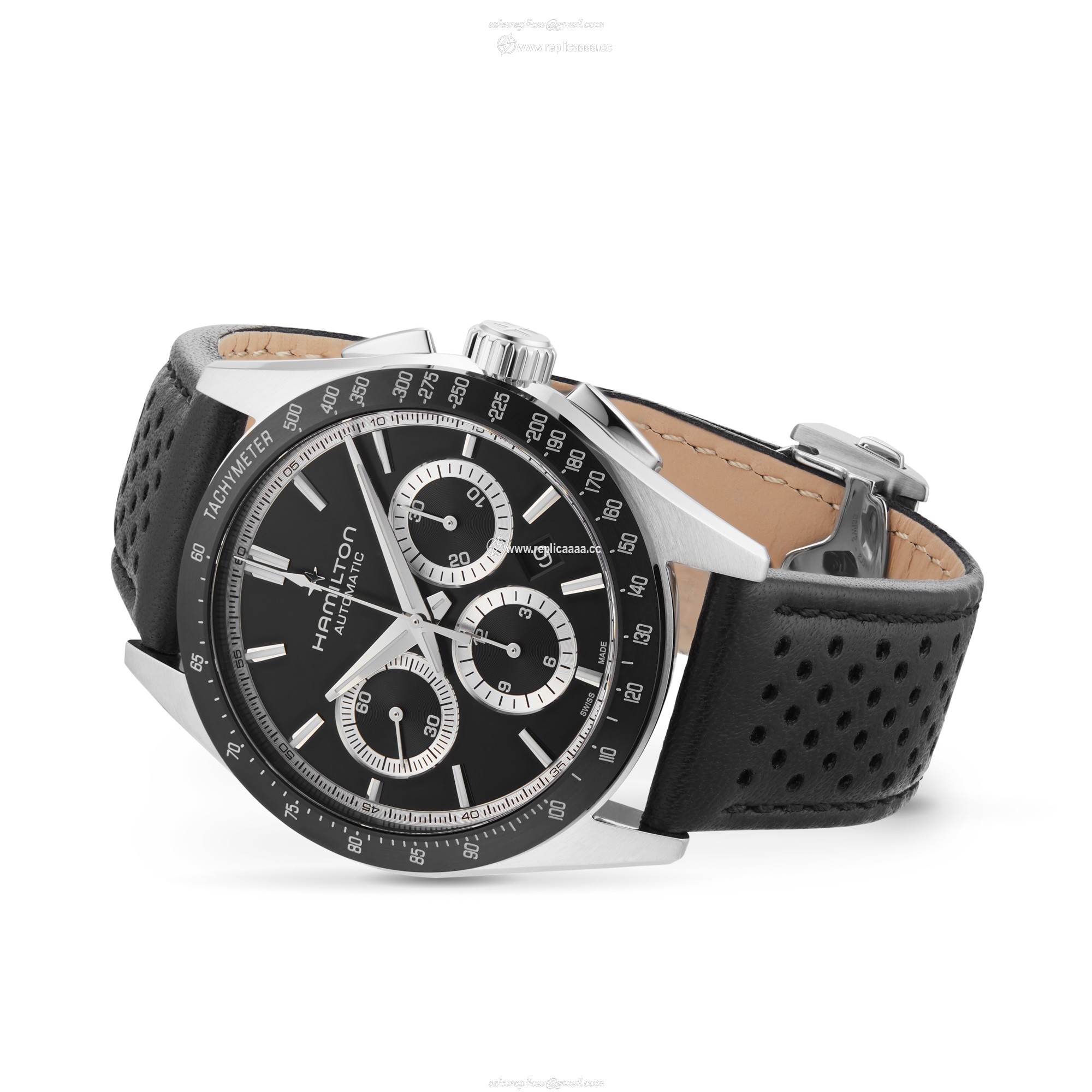 Replica Hamilton Jazzmaster Performer Automatic Chronograph 42mm Mens details Black H36606730 2 Replica Hamilton Jazzmaster Performer Automatic Chronograph 42mm Mens details Black H36606730