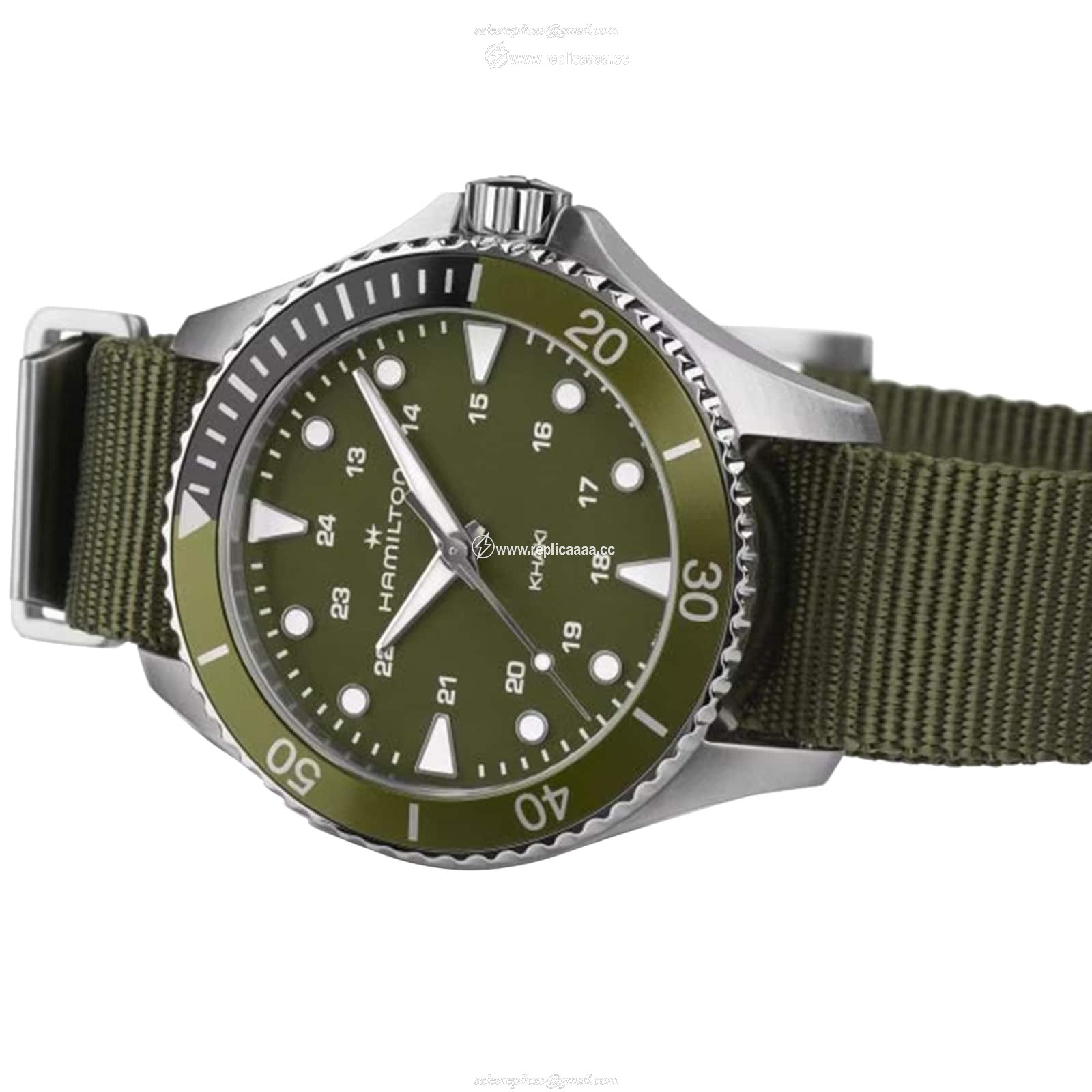 Replica Hamilton Khaki Navy Scuba Quartz 37mm Mens details Green H82241961 2 Replica Hamilton Khaki Navy Scuba Quartz 37mm Mens details Green H82241961