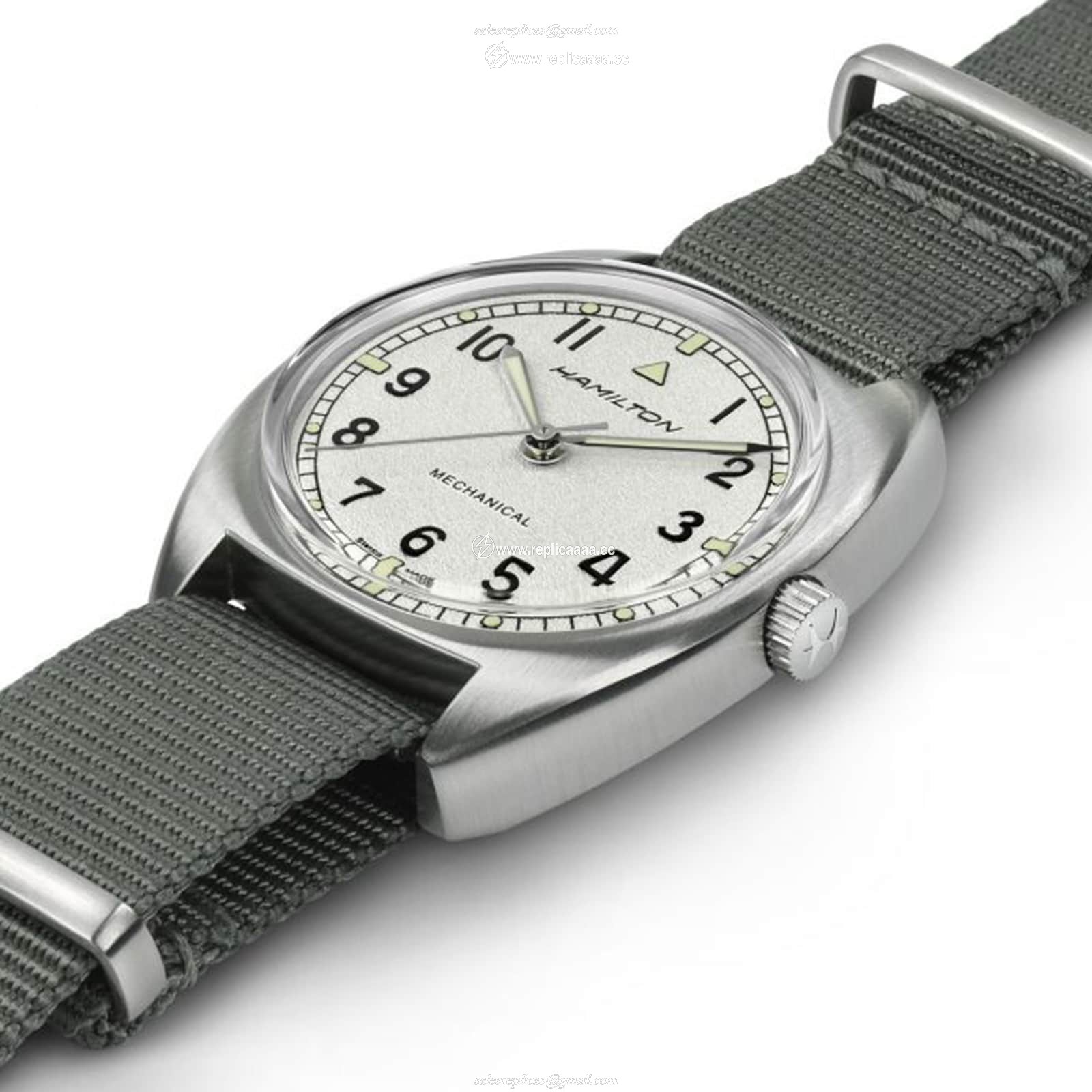 Replica Hamilton Khaki Aviation Pilot Pioneer 36mm Mens details - Grey H76419951 2 Replica Hamilton Khaki Aviation Pilot Pioneer 36mm Mens details - Grey H76419951