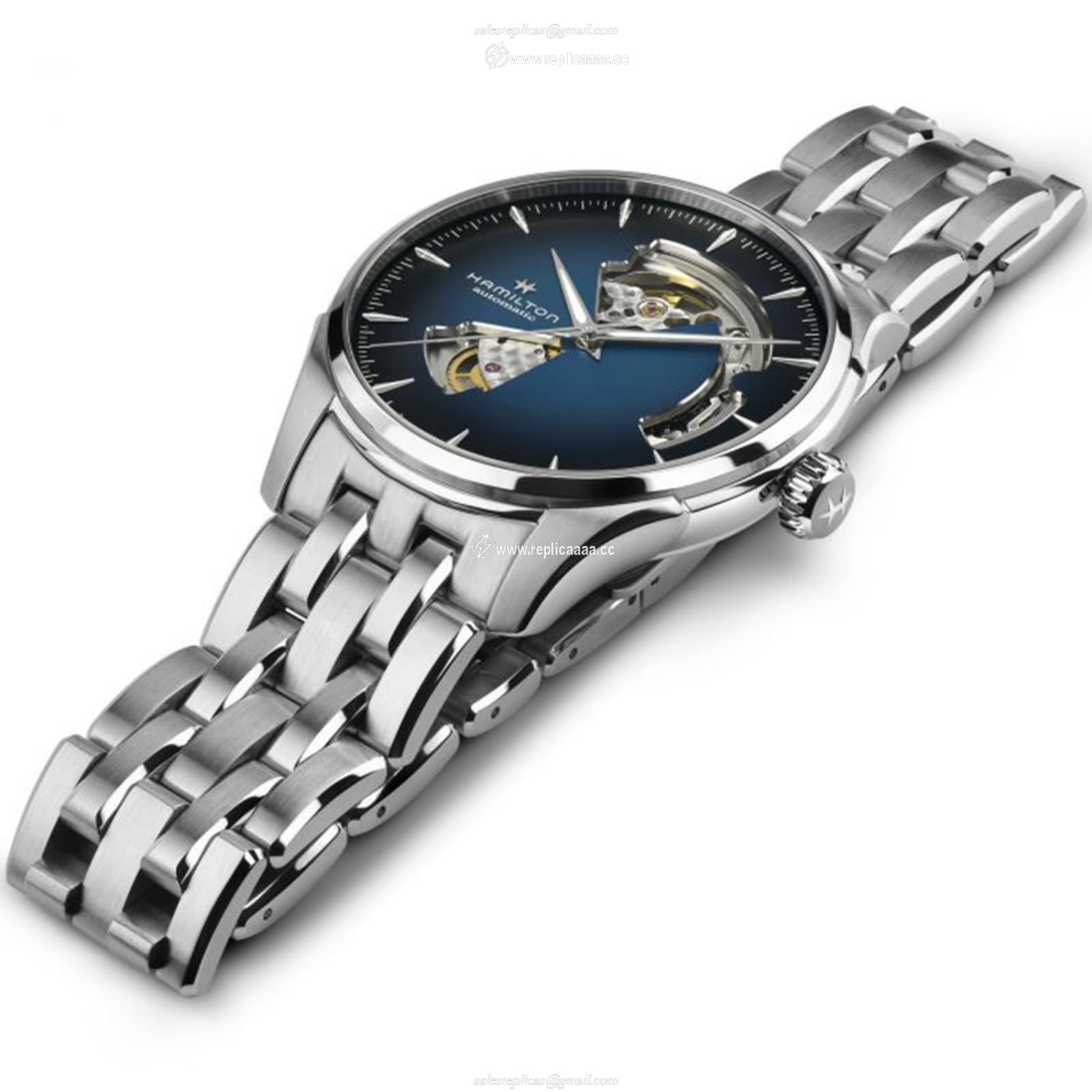 Replica Hamilton Jazzmaster Open Heart 40mm Mens details H32675140