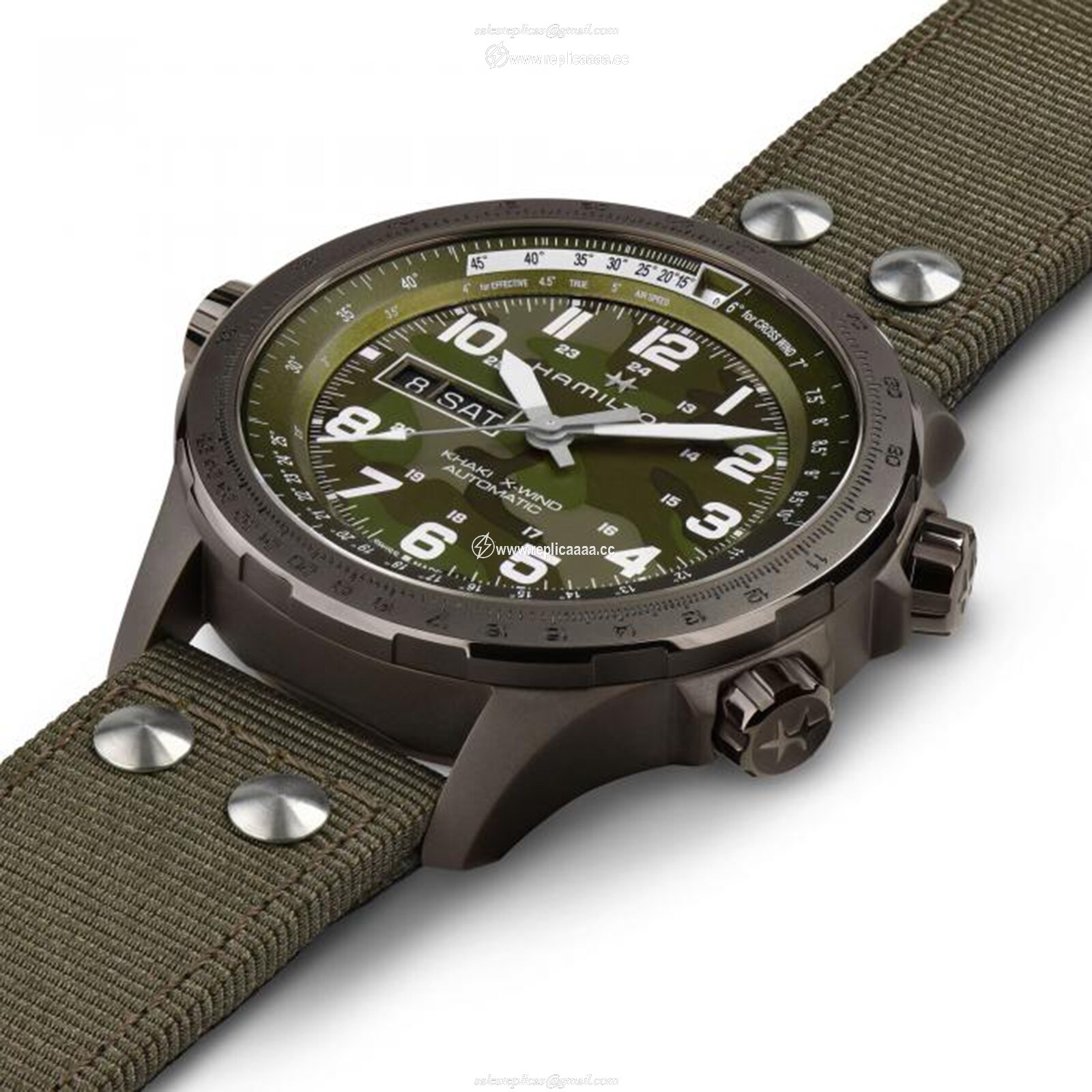 Replica Hamilton Khaki Aviation X-Wind 45mm Mens details H77775960