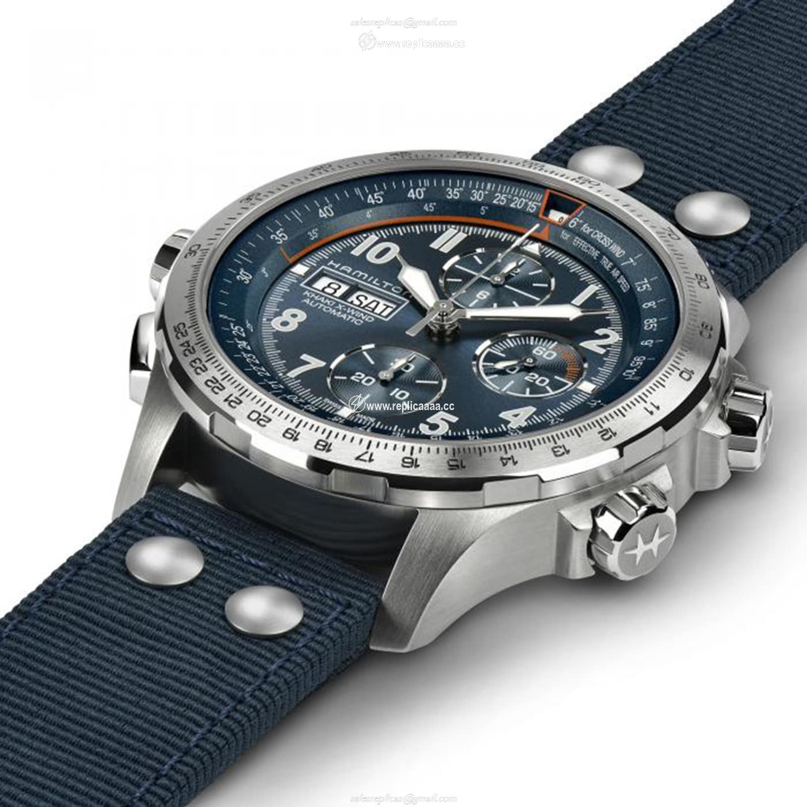 Replica Hamilton Khaki Aviation X-Wind 45mm Mens details H77906940