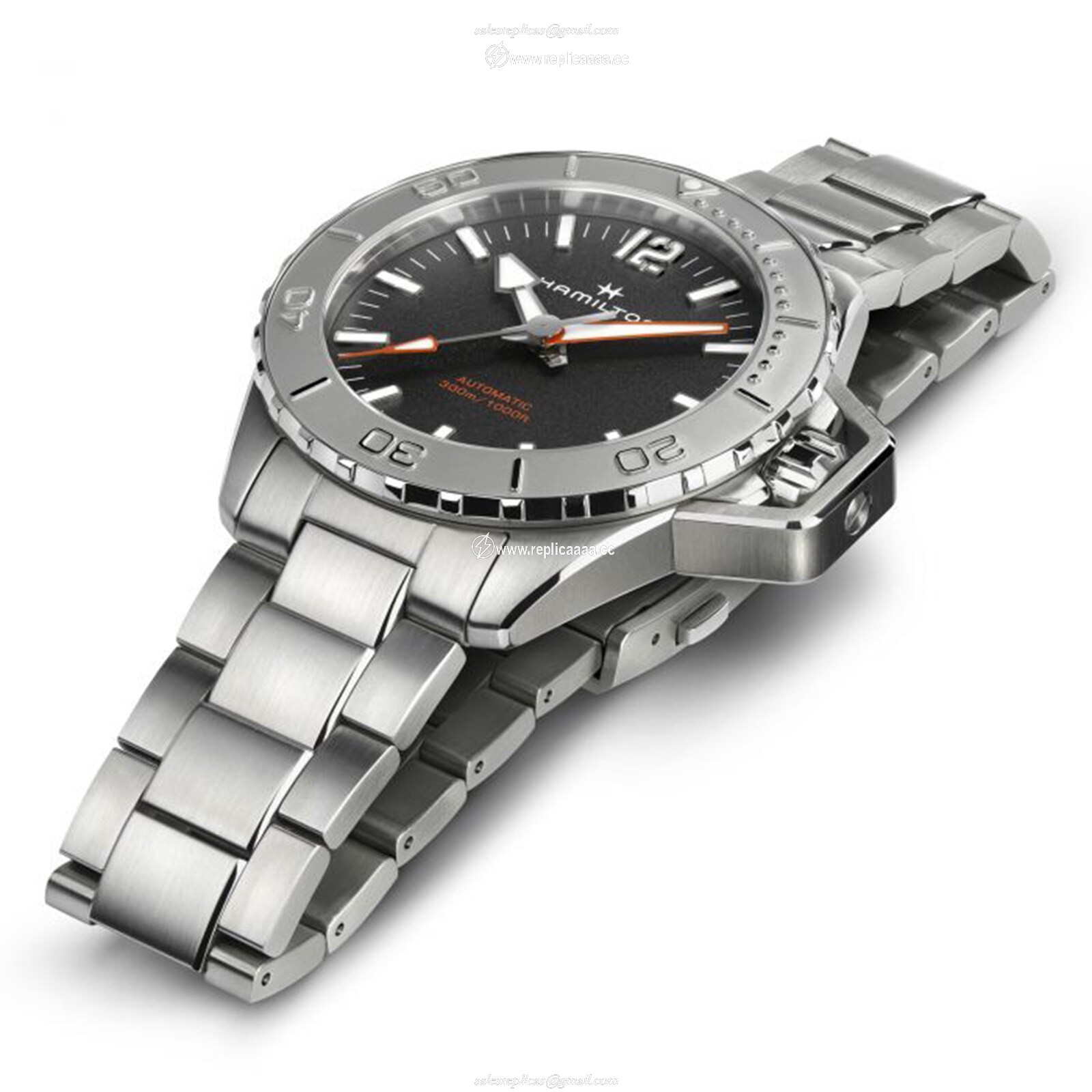 Replica Hamilton Khaki Navy Frogman 46mm Mens details H77815130