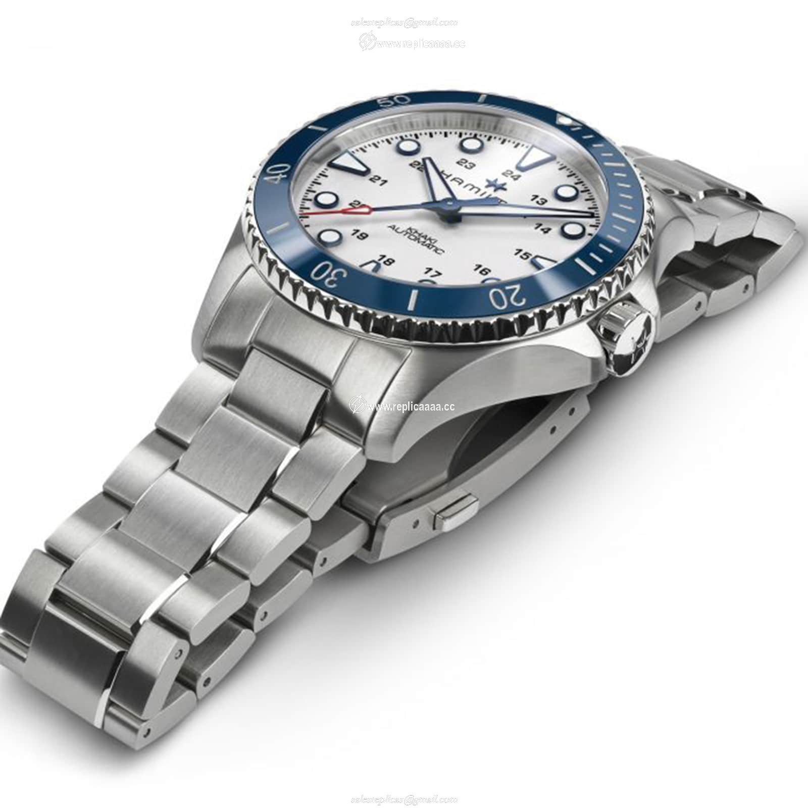 Replica Hamilton Khaki Navy Scuba Auto Silver Dial Stainless Steel Bracelet 43mm H82505150