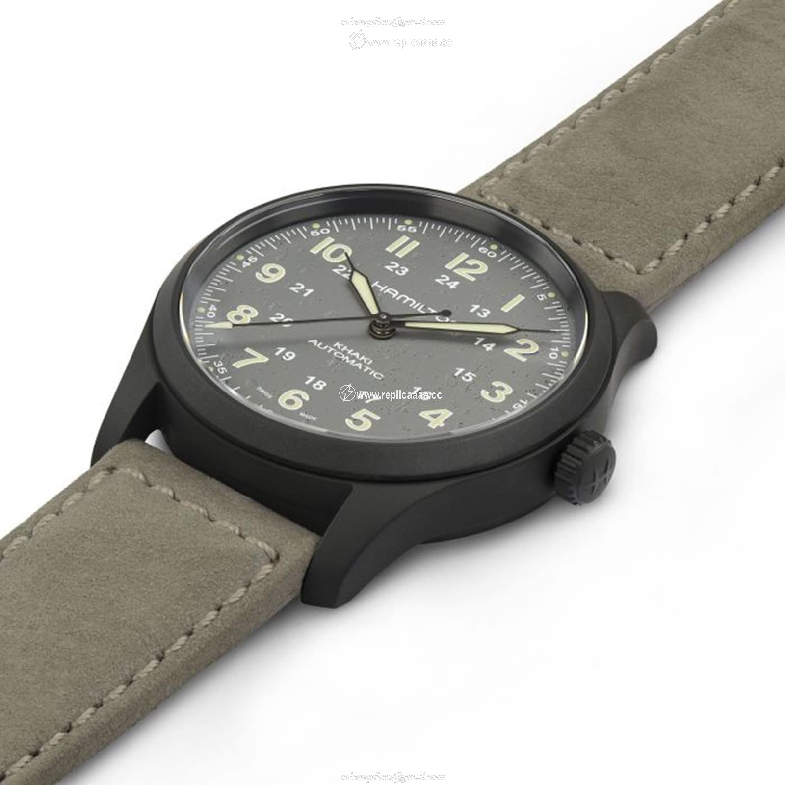 Replica Hamilton Khaki Field Titanium Grey dial Grey Strap 38mm H70215880