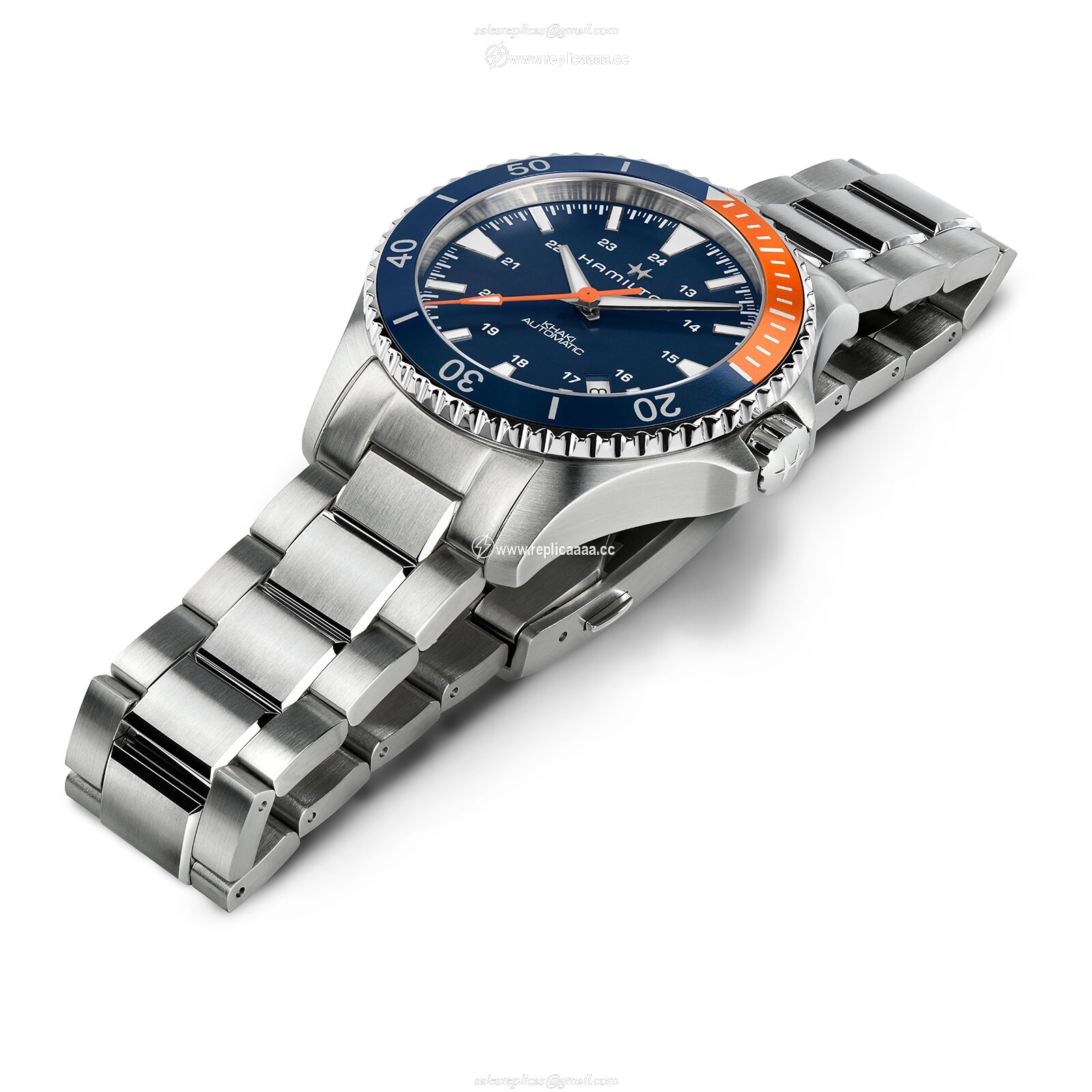 Replica Hamilton Khaki Navy Scuba Auto 40mm Mens details Blue H82365141