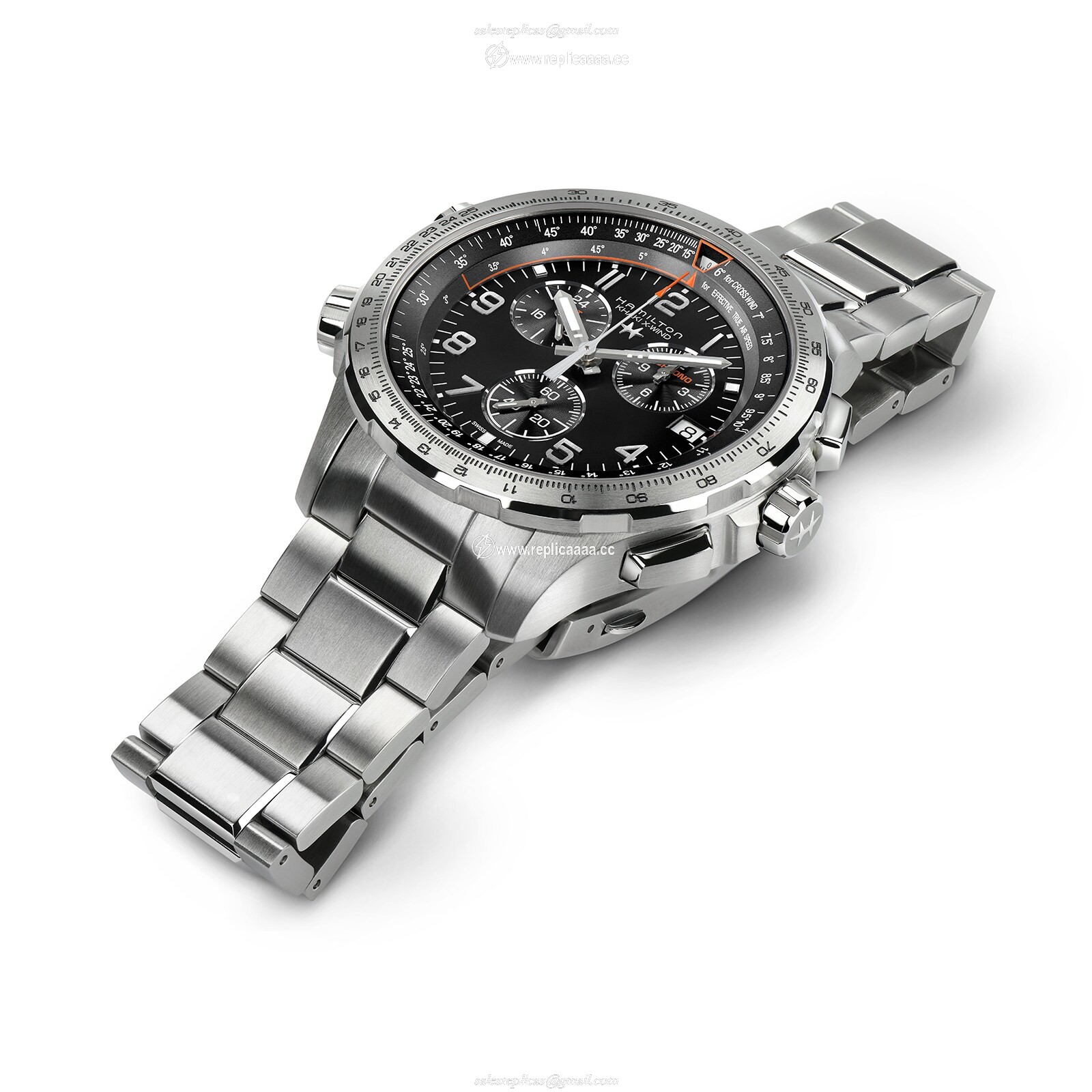 Replica Hamilton Khaki Aviation X-Wind GMT Chrono Quartz 46mm Mens details Black H77912135 2 Replica Hamilton Khaki Aviation X-Wind GMT Chrono Quartz 46mm Mens details Black H77912135