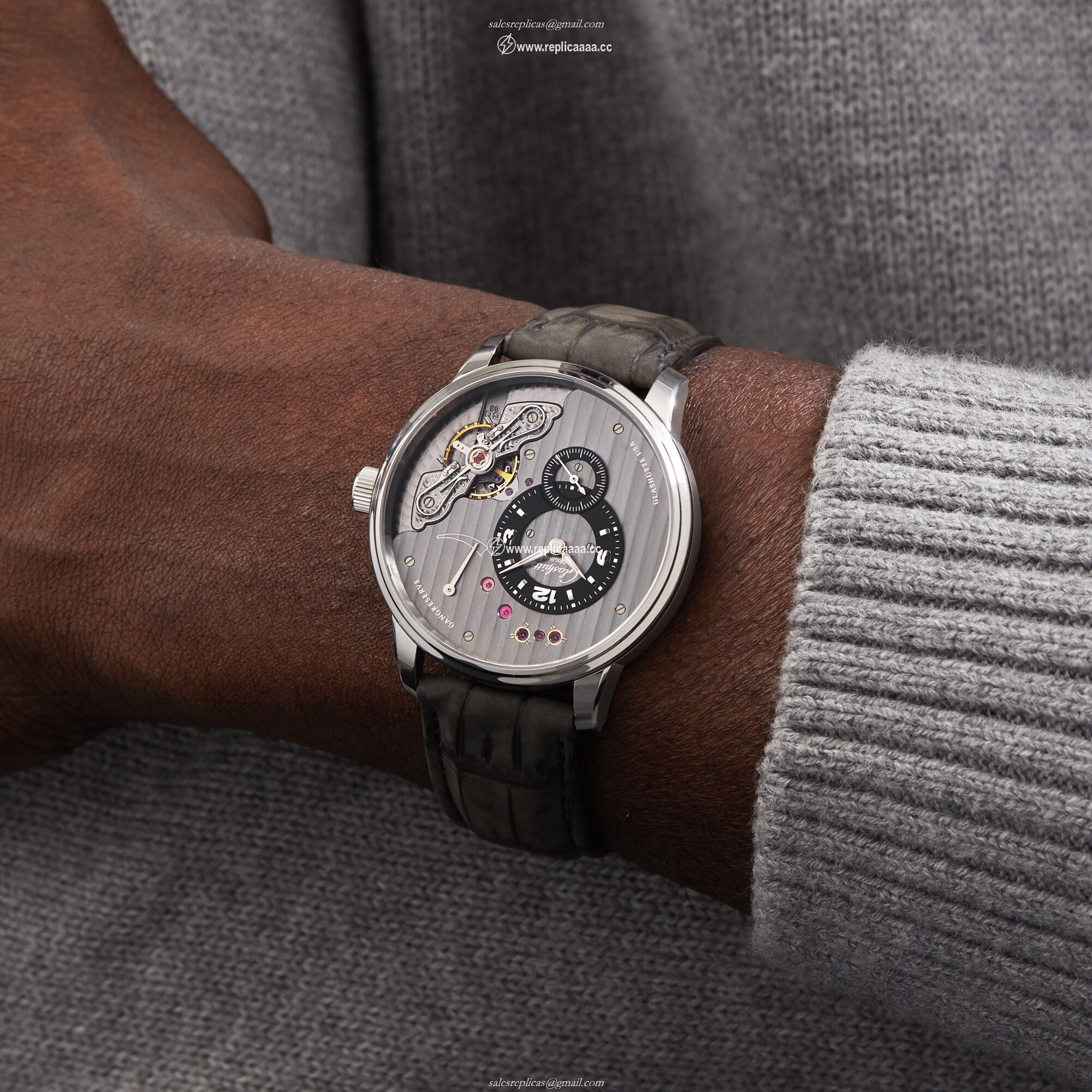 Replica Glashutte Original PanoInverse Mens details 1-66-06-04-22-62