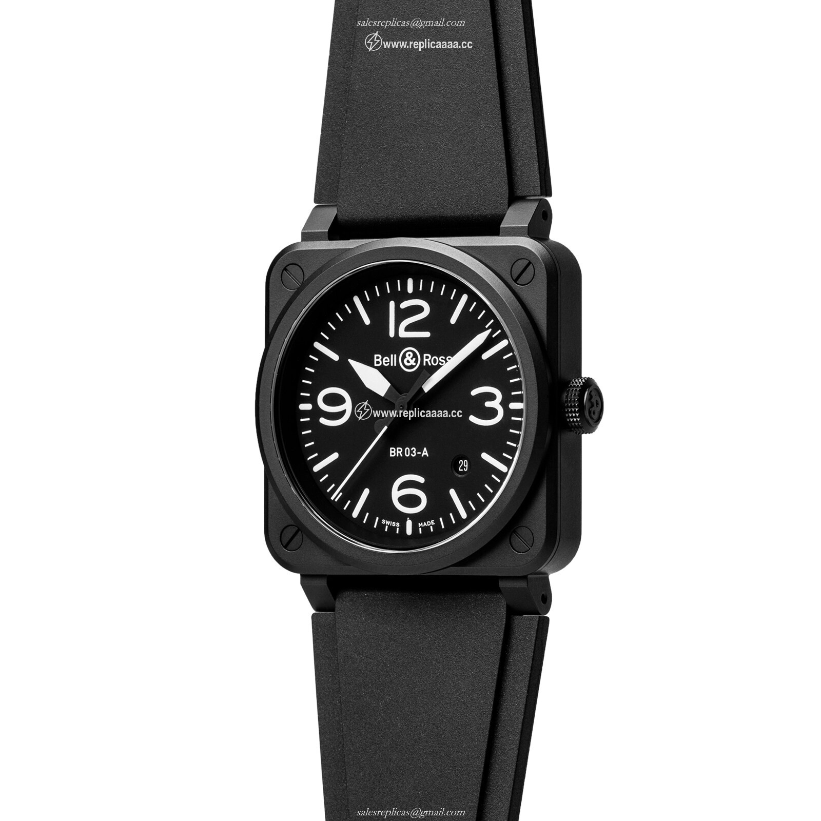 Replica Bell & Ross BR 03 Black Matte 41mm BR03A-BL-CE/SRB