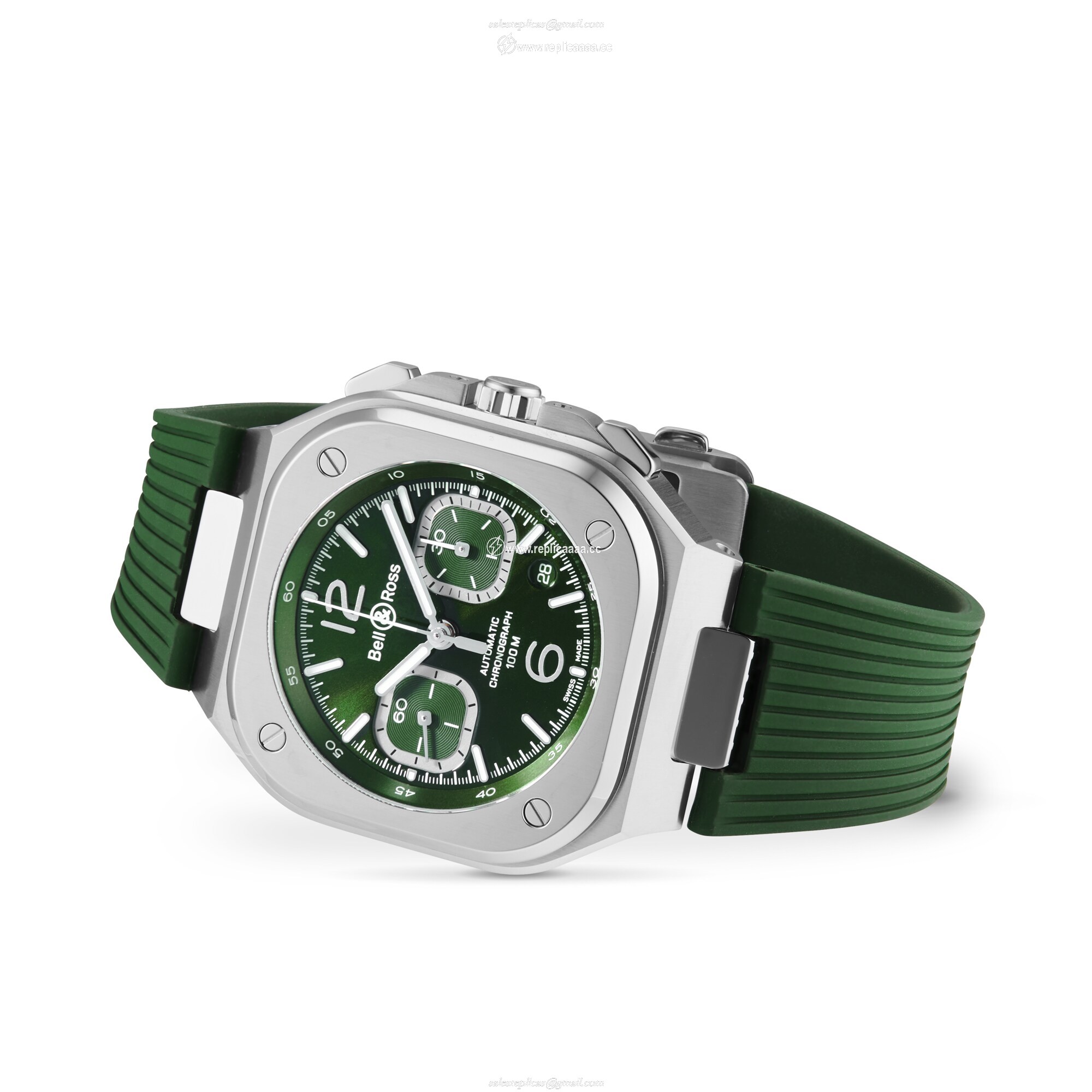 Replica Bell & Ross BR 05 CHRONO GREEN STEEL 42MM BR05C-GN-ST/SRB 2 Replica Bell & Ross BR 05 CHRONO GREEN STEEL 42MM BR05C-GN-ST/SRB