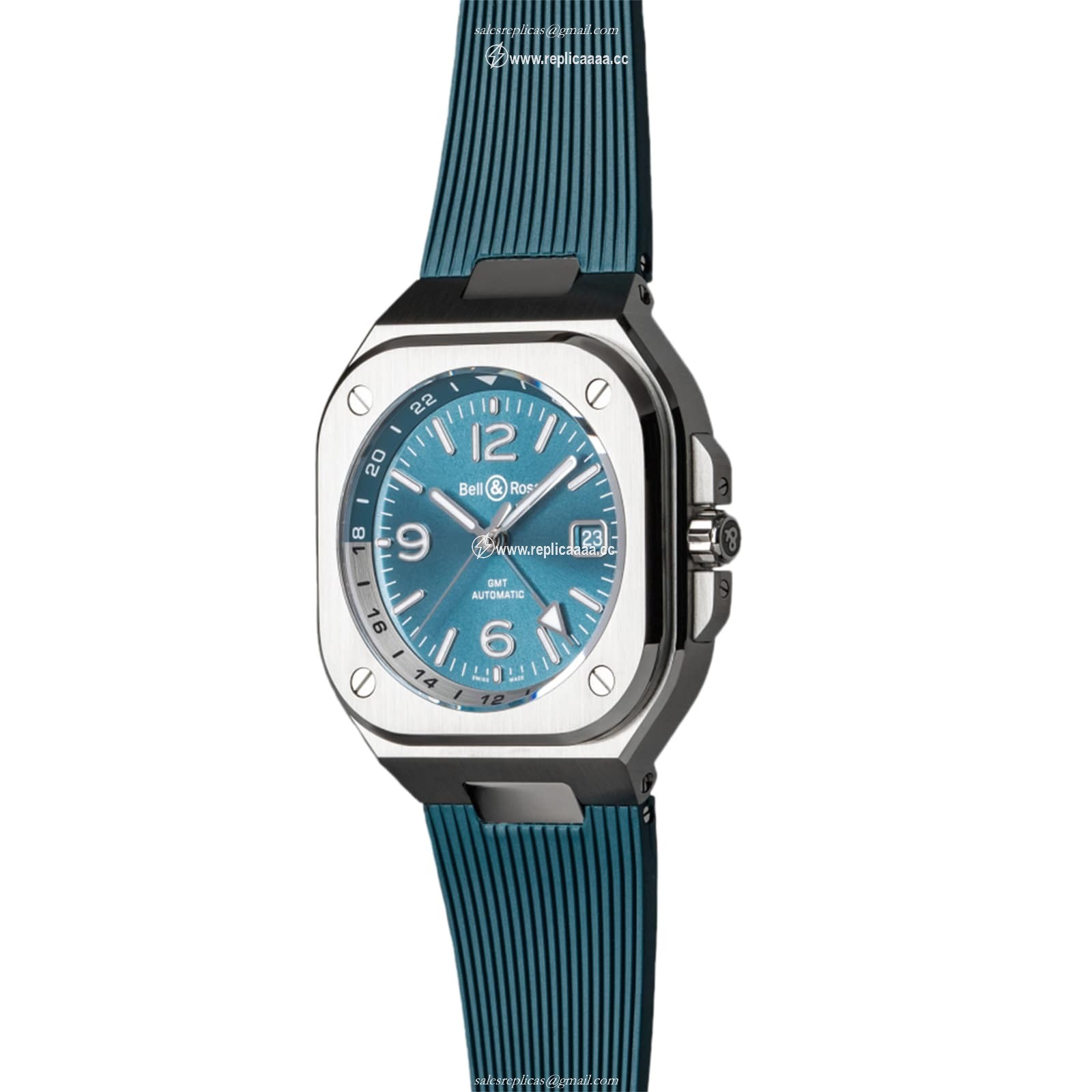 Replica Bell & Ross BR 05 GMT SKY BLUE 41MM BR05G-PB-ST/SRB 2 Replica Bell & Ross BR 05 GMT SKY BLUE 41MM BR05G-PB-ST/SRB