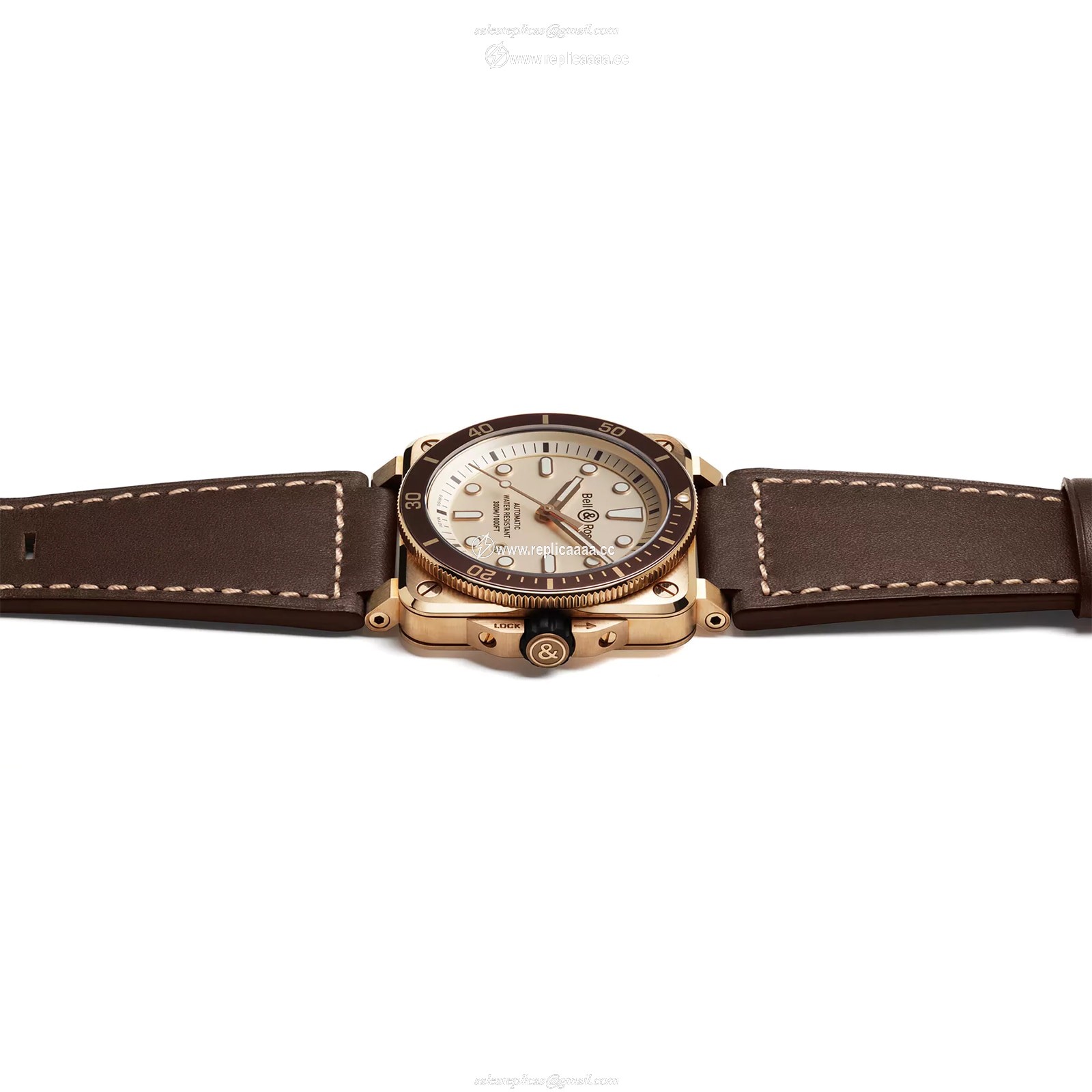 Replica Bell & Ross BR 03-92 Diver White Bronze 42mm Mens details BR0392-D-WH-BR/SCA