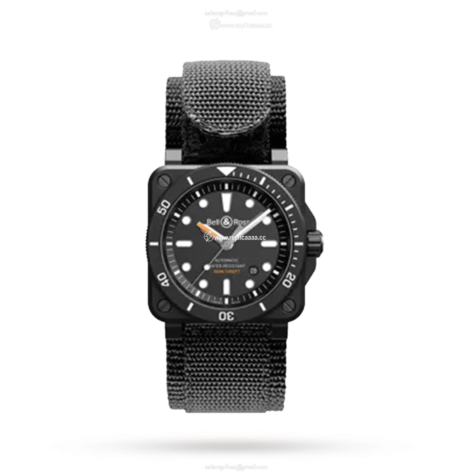 Replica Bell & Ross BR 03-92 Diver Black Matte 42mm Mens details BR0392-D-BL-CE/SRB