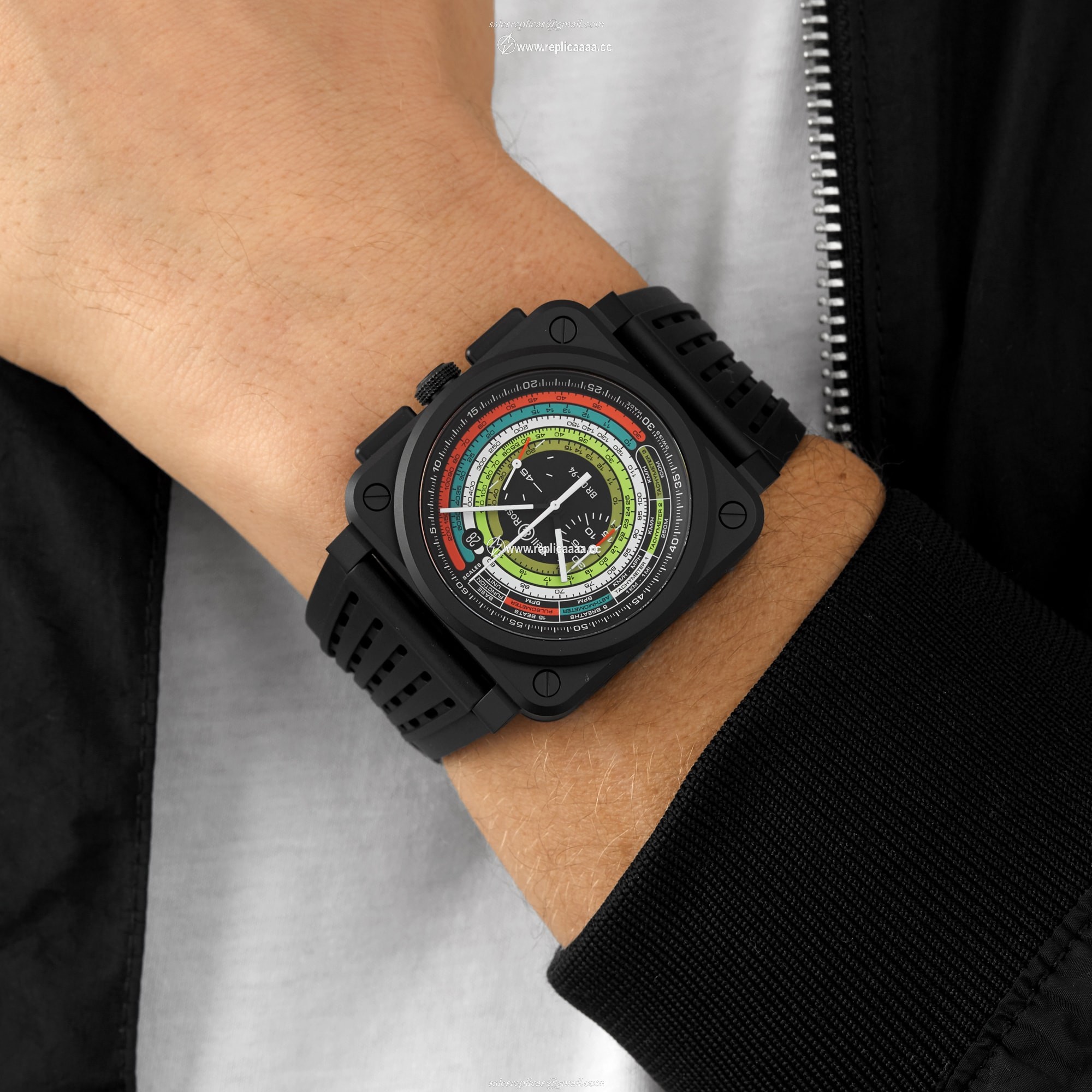 Replica Bell & Ross BR 03-94 MULTIMETER LIMITED EDITION 42mm BR0394-SW-CE/SRB 2 Replica Bell & Ross BR 03-94 MULTIMETER LIMITED EDITION 42mm BR0394-SW-CE/SRB
