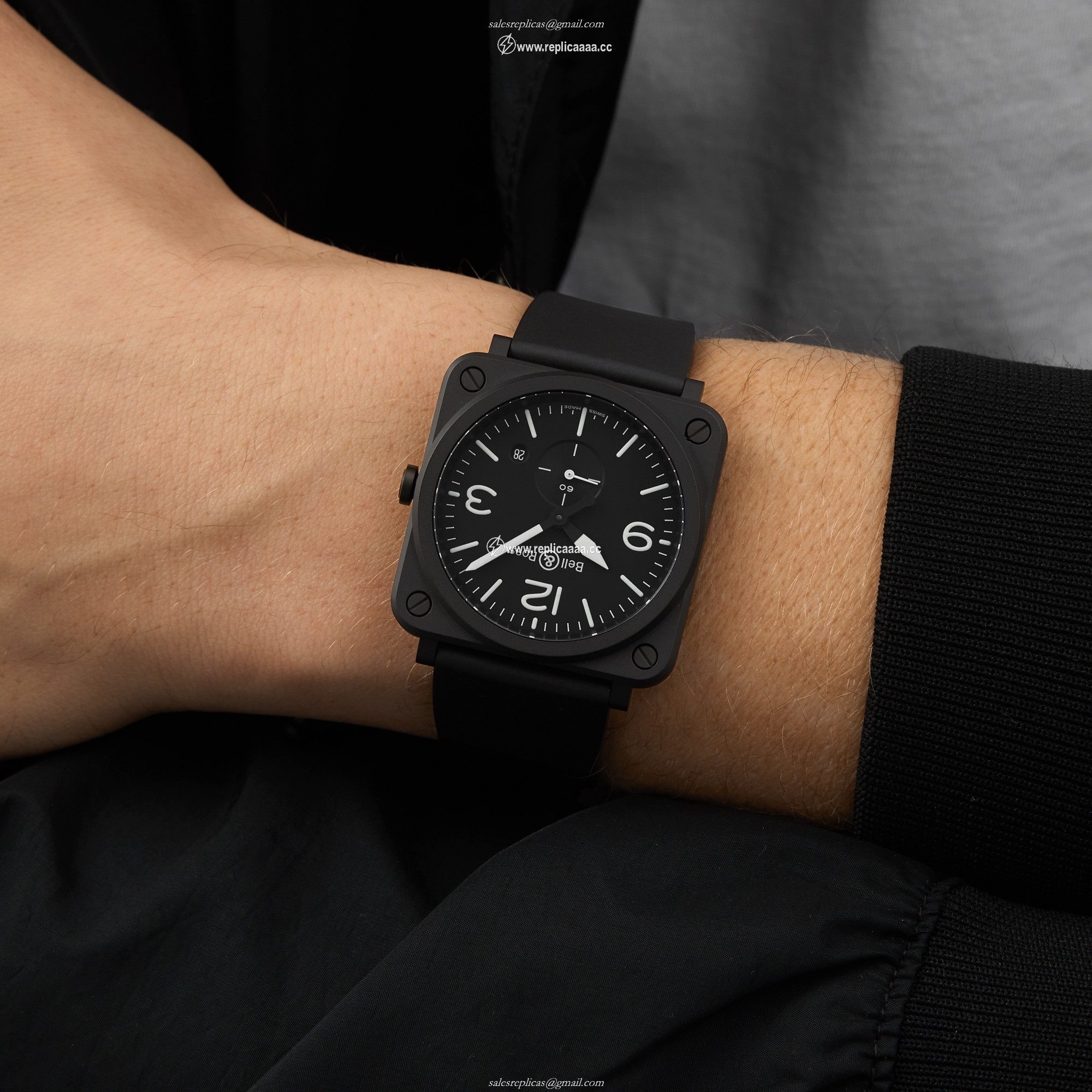 Replica Bell & Ross BR S BLACK MATTE 39mm BRS-BL-CEM 2 Replica Bell & Ross BR S BLACK MATTE 39mm BRS-BL-CEM