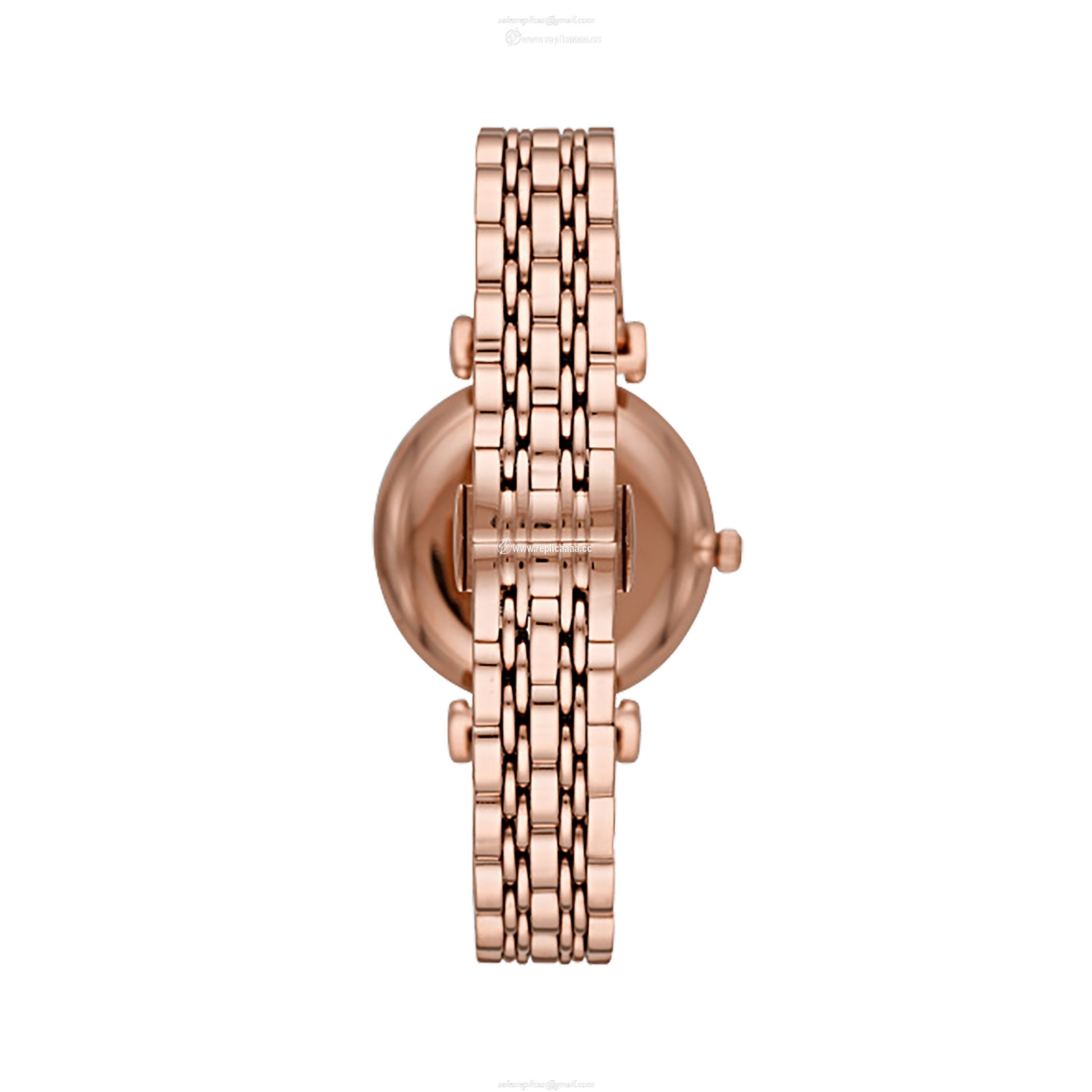Replica Emporio Armani T-Bar Rose Gold Tone Ladies details AR11244