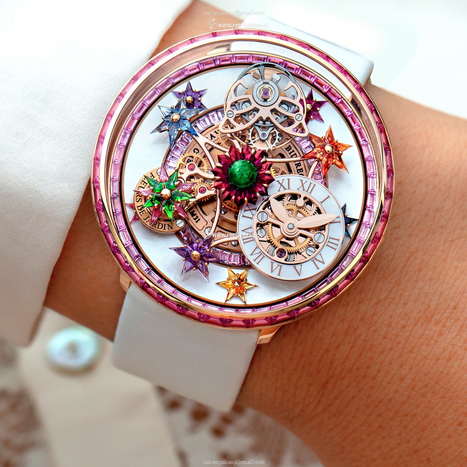 Replica Jacob & Co Fleurs De Jardin Pink Sapphires AF321.40.BA.AF.BBSAA