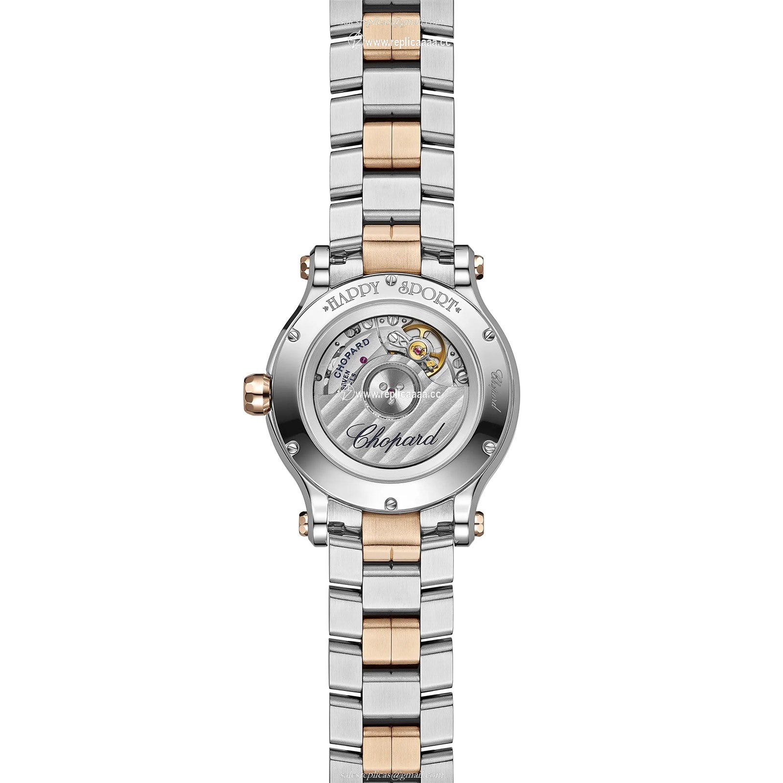 Replica Chopard Happy Sport 33mm Automatic Ethical Rose Gold Lucent Steel Diamonds 278608-6002 2 Replica Chopard Happy Sport 33mm Automatic Ethical Rose Gold Lucent Steel Diamonds 278608-6002