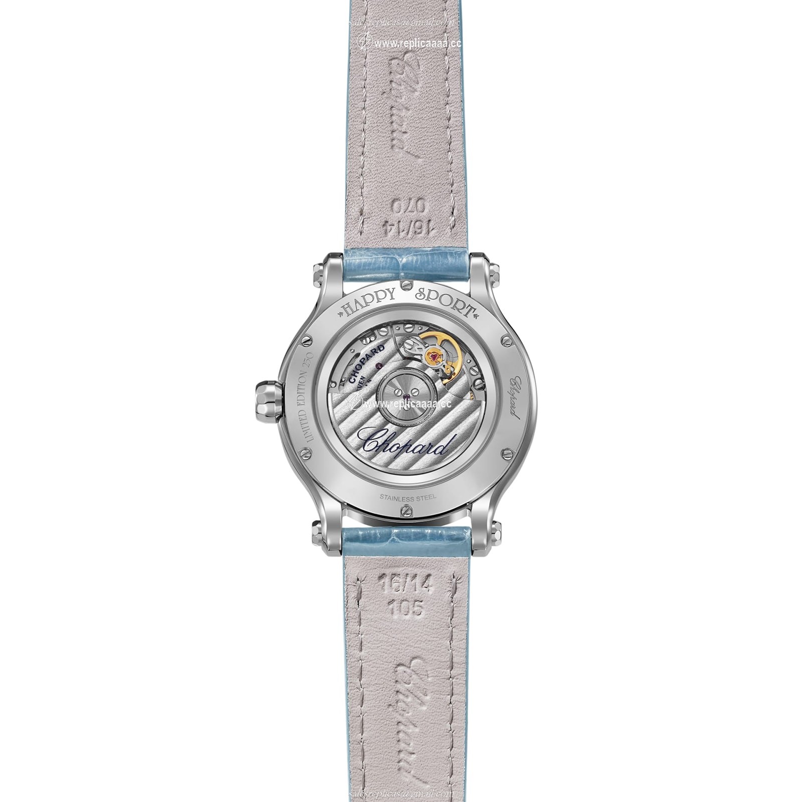 Replica Chopard Happy Sport 33mm Aqua Marine Limited Editon Ladies details Silver 278608-3009 2 Replica Chopard Happy Sport 33mm Aqua Marine Limited Editon Ladies details Silver 278608-3009