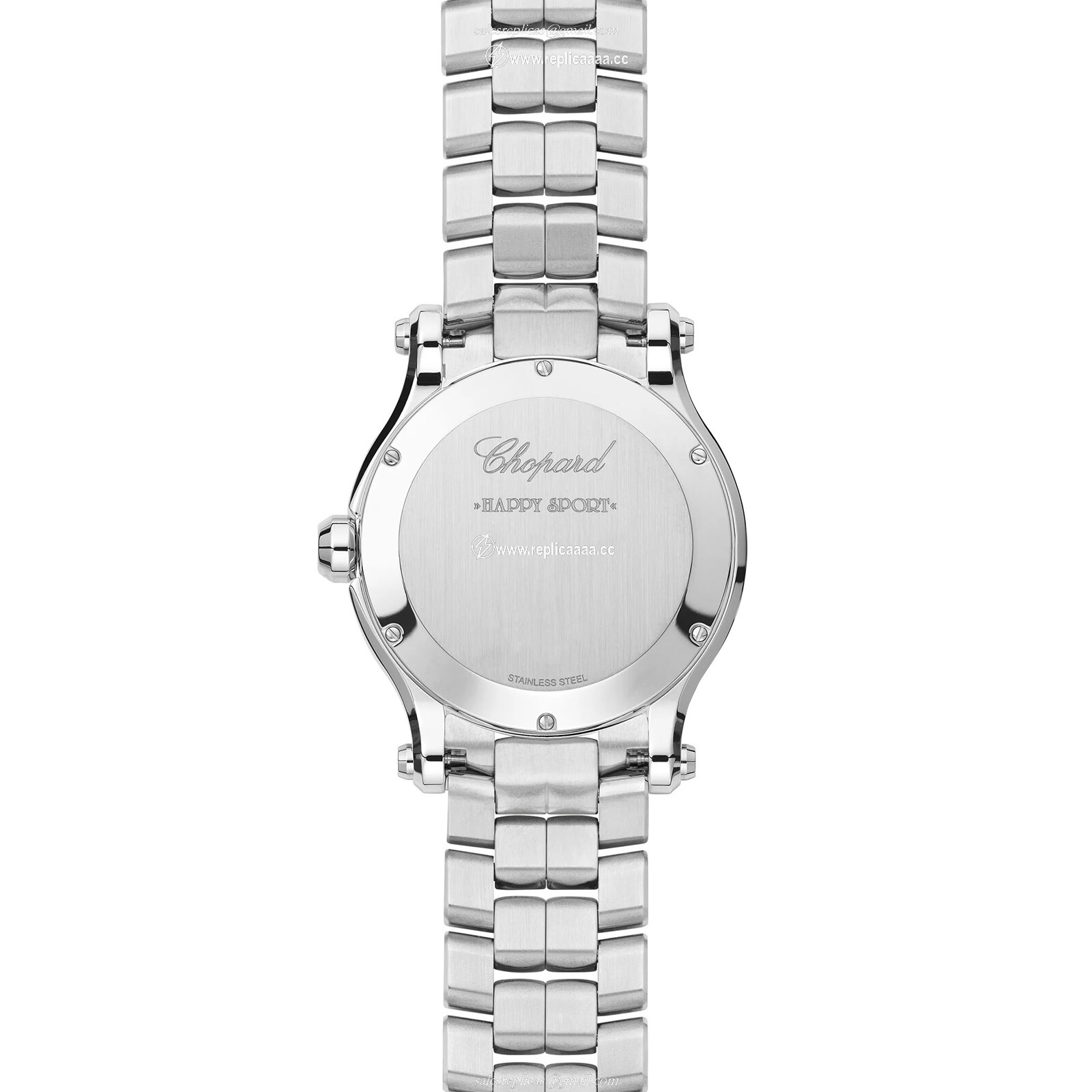 Replica Chopard Happy Sport 36mm Quartz Lucent Steel Diamonds - Blue 278582-3008 2 Replica Chopard Happy Sport 36mm Quartz Lucent Steel Diamonds - Blue 278582-3008