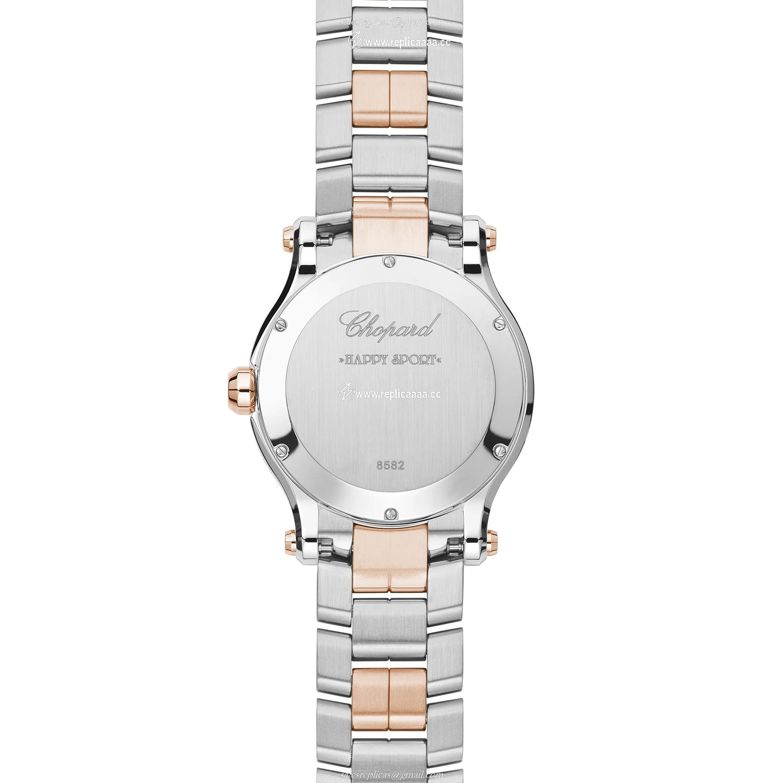 Replica Chopard Happy Sport 36 mm quartz ethical rose gold stainless steel diamonds 278582-6006 2 Replica Chopard Happy Sport 36 mm quartz ethical rose gold stainless steel diamonds 278582-6006